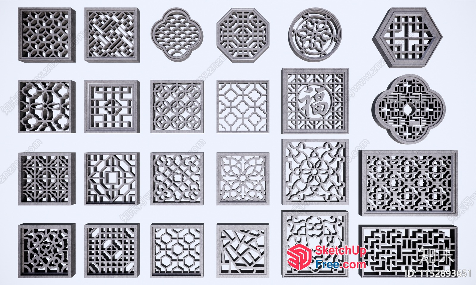 Intricate Patterns And Shapes Collection 3D SketchUp File