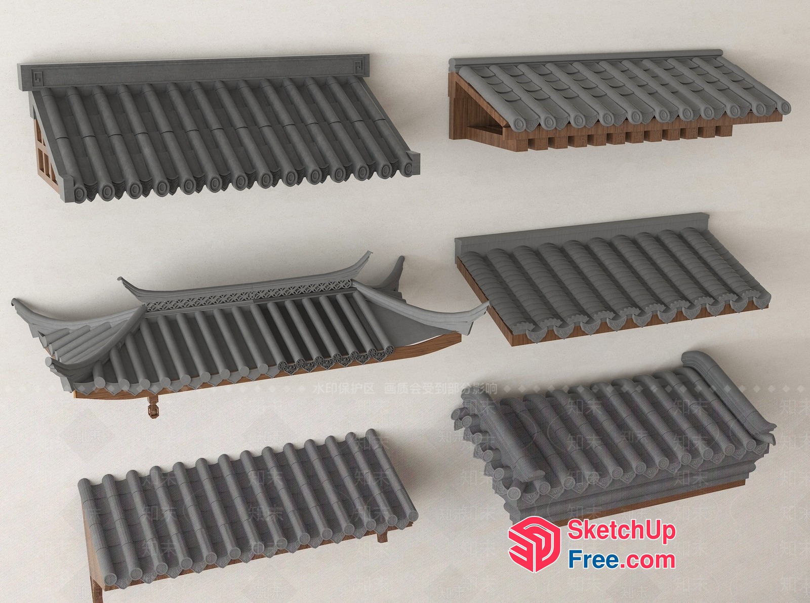 Roofing Tiles Collection 3D SketchUp File