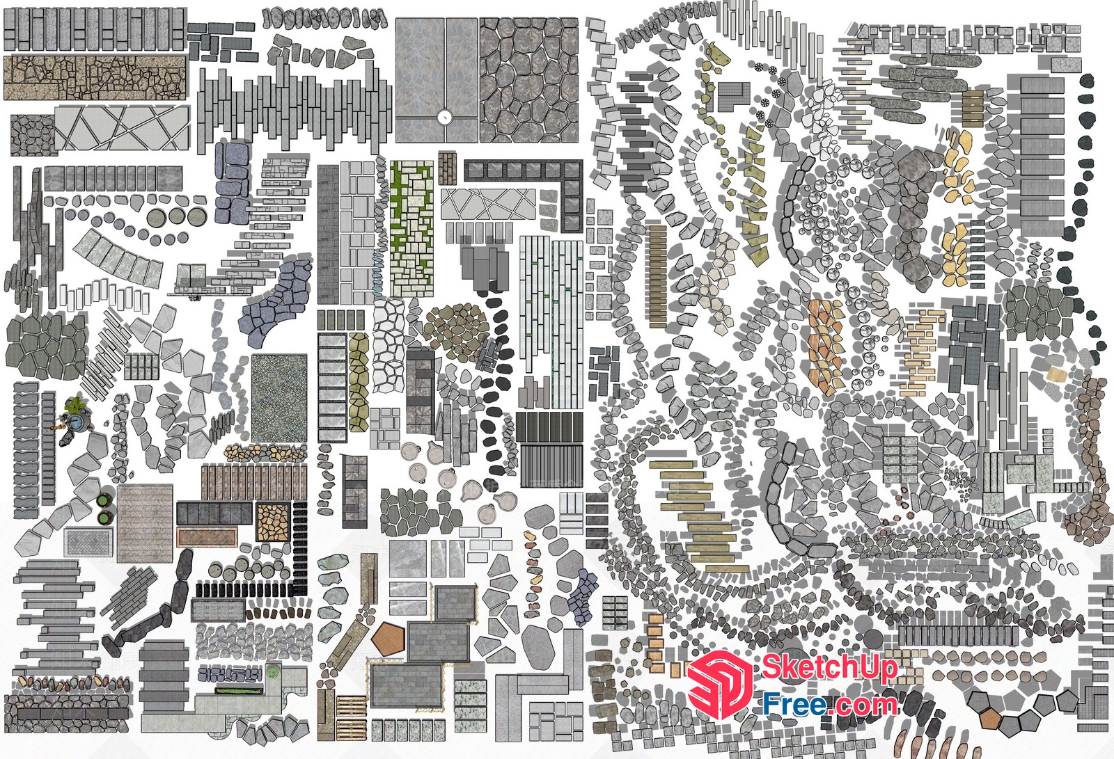 Interior And Exterior Architectural Elements 3D SketchUp File