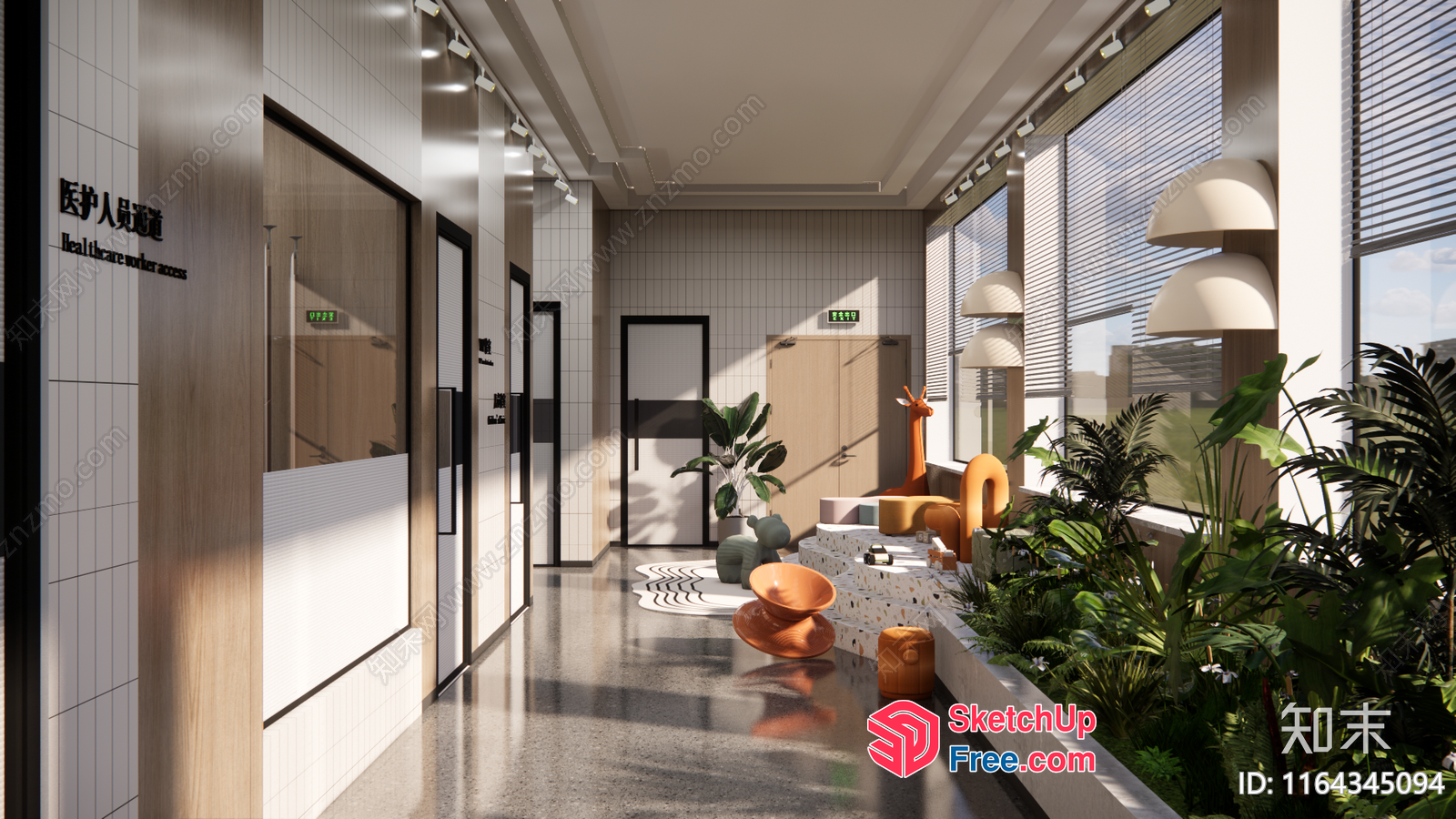 Modern Healthcare Center Interior 3D SketchUp File