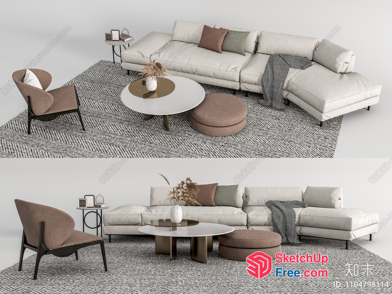 Modern Living Room Furniture 3D SketchUp File