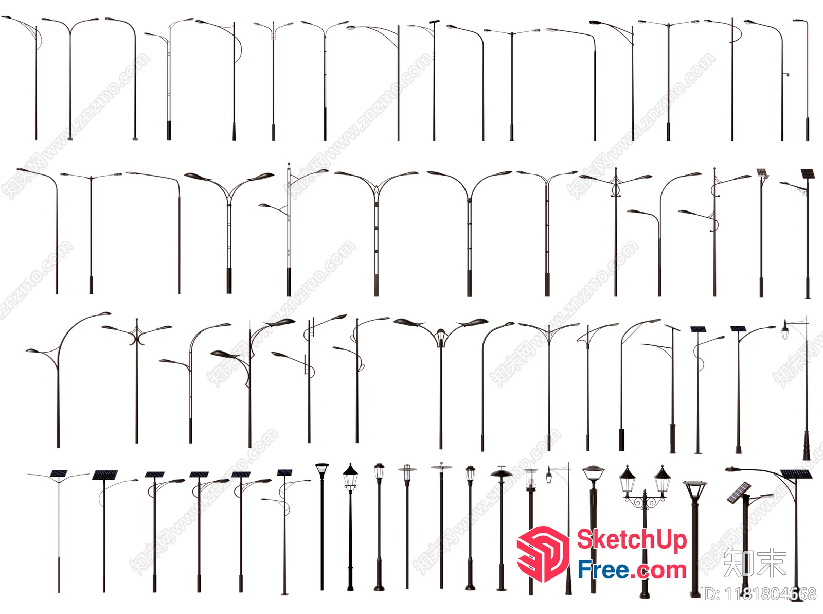 Street Lamp Designs 3D SketchUp File