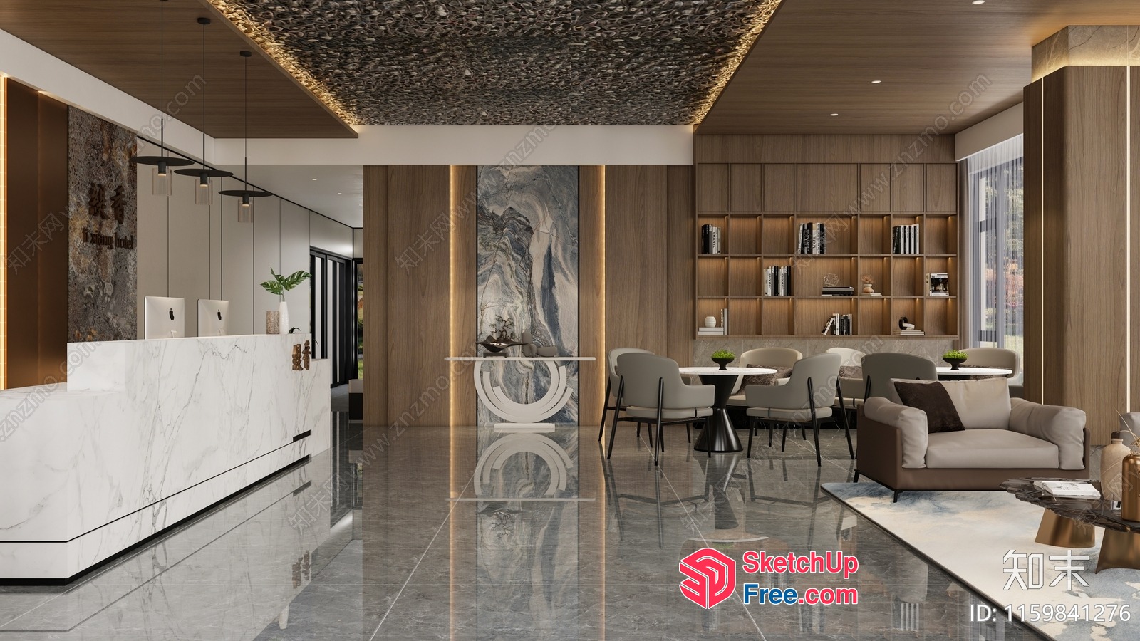 Elegant Modern Office Interior 3D SketchUp File