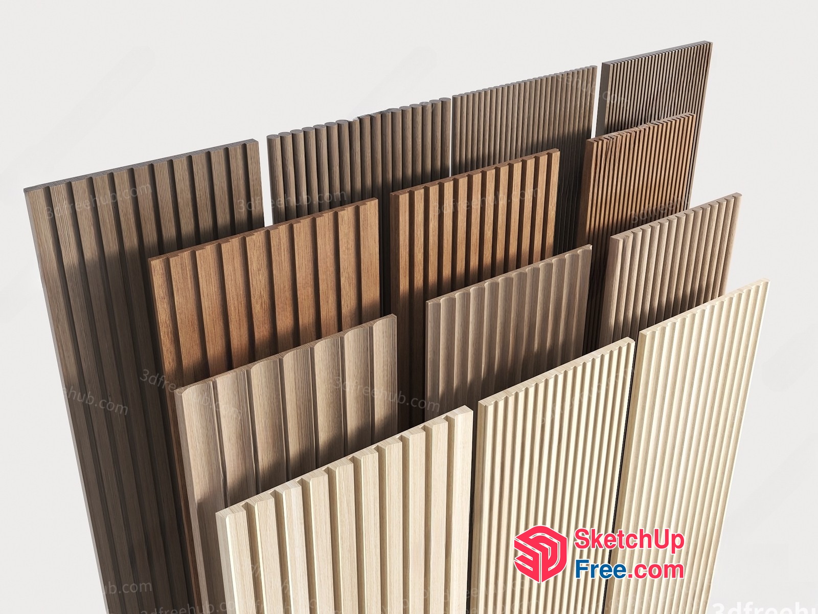 Wooden Paneling Patterns 3D SketchUp File