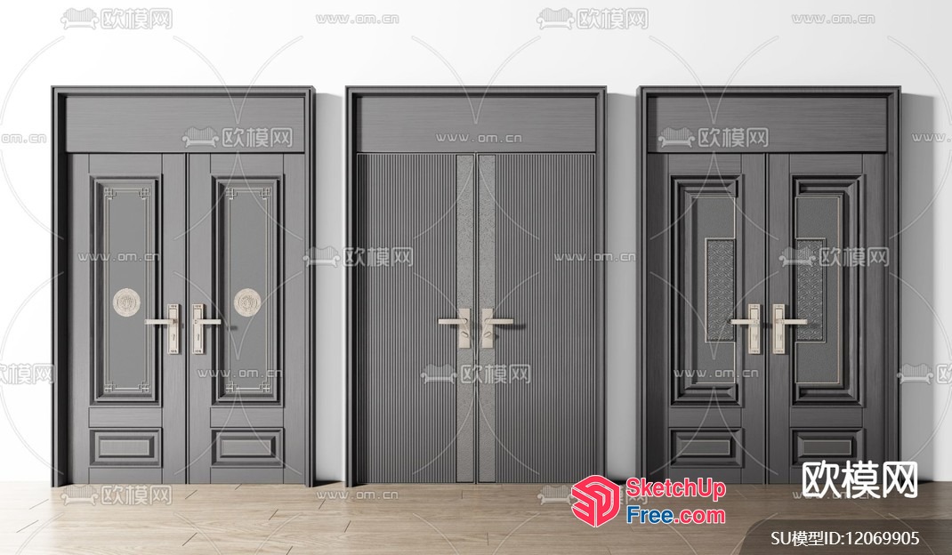 Three Elevators In A Row 3D SketchUp File