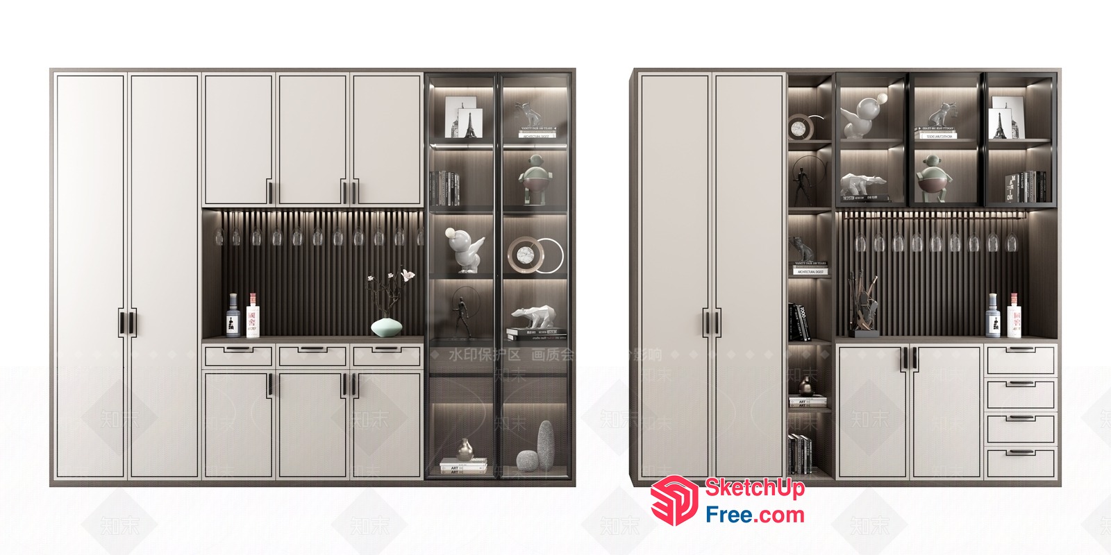 Modern Minimalist Storage Unit 3D SketchUp File