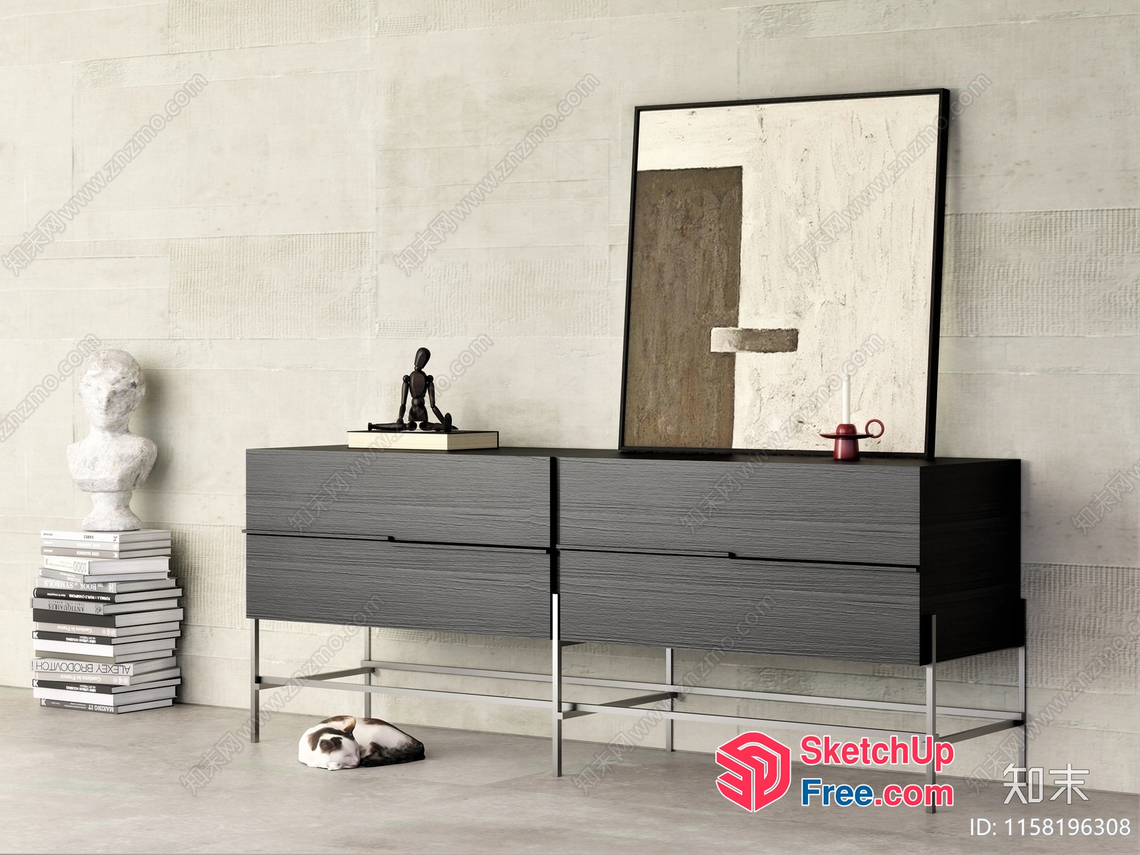 Minimalist Style Interior Decor With Modern Furniture 3D SketchUp File