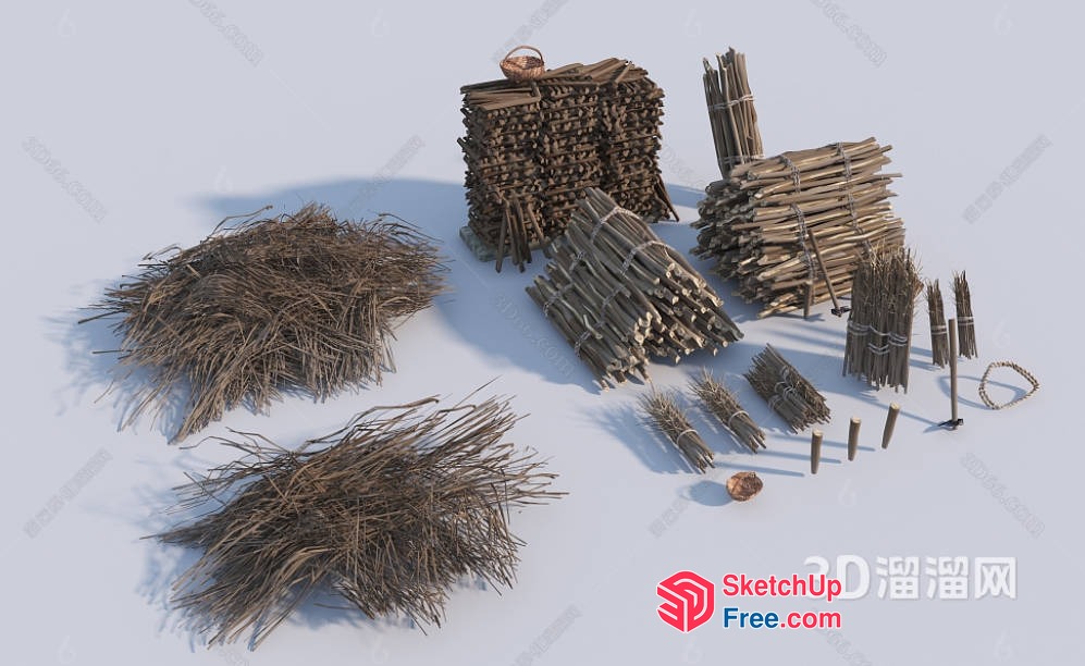 3D Models Of Various Natural Materials 3D SketchUp File