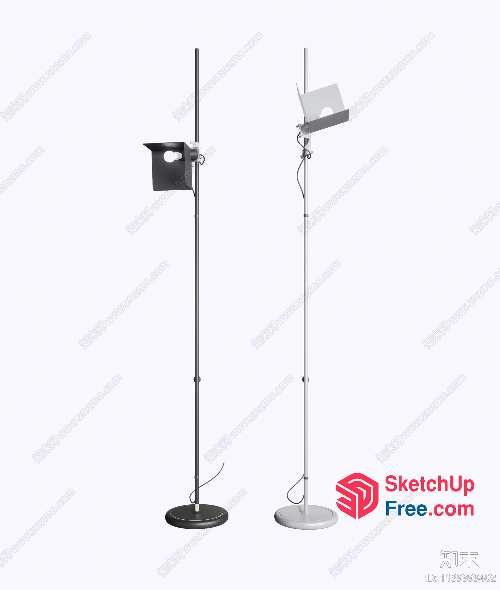 Two Floor Lamps In Different Styles 3D SketchUp File