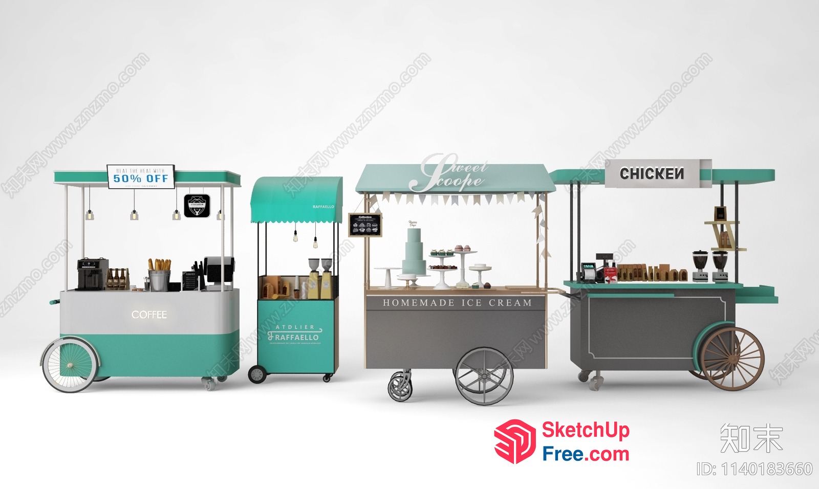 Food Vendors 3D SketchUp File