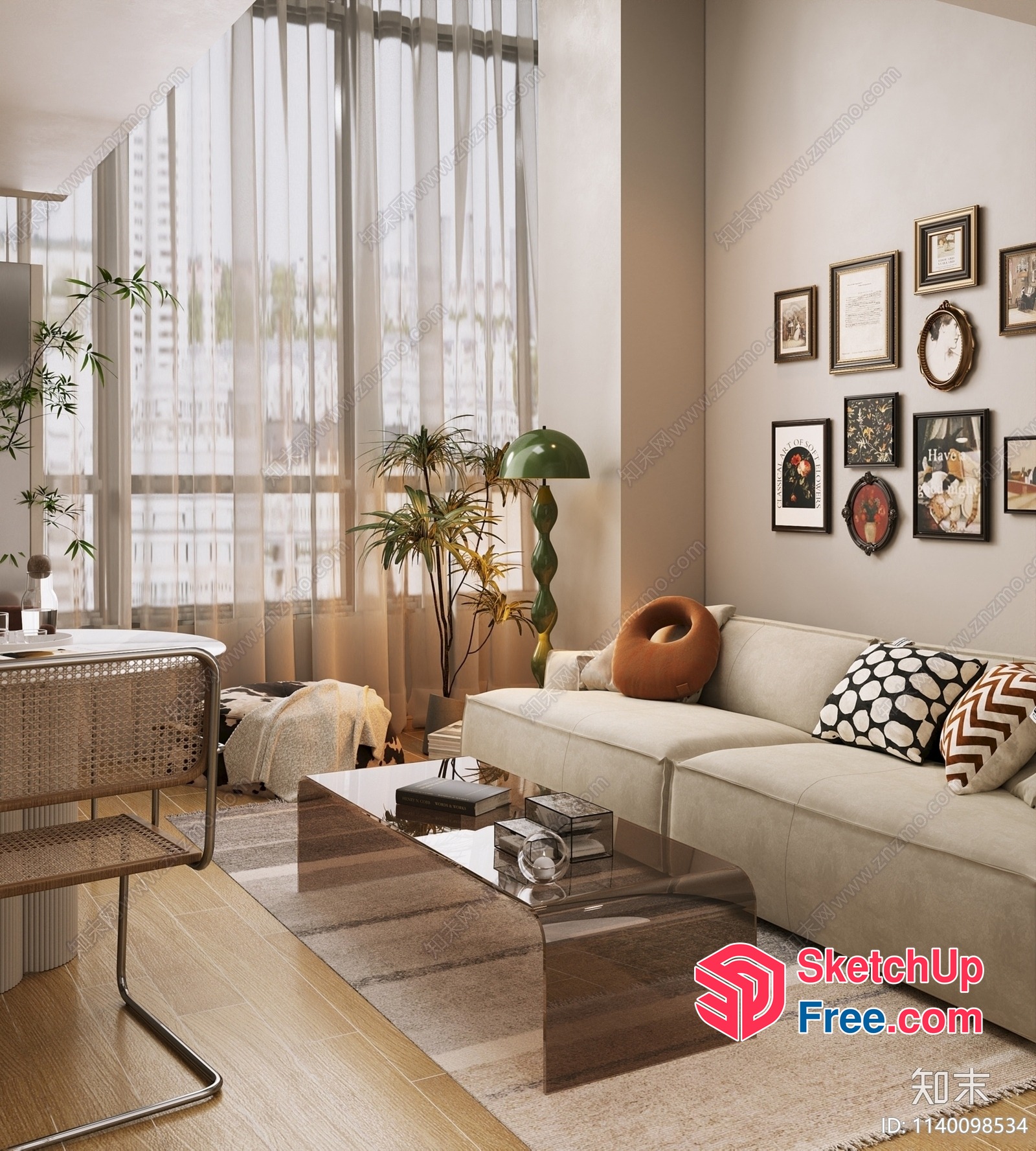 Cozy And Modern Living Room 3D SketchUp File