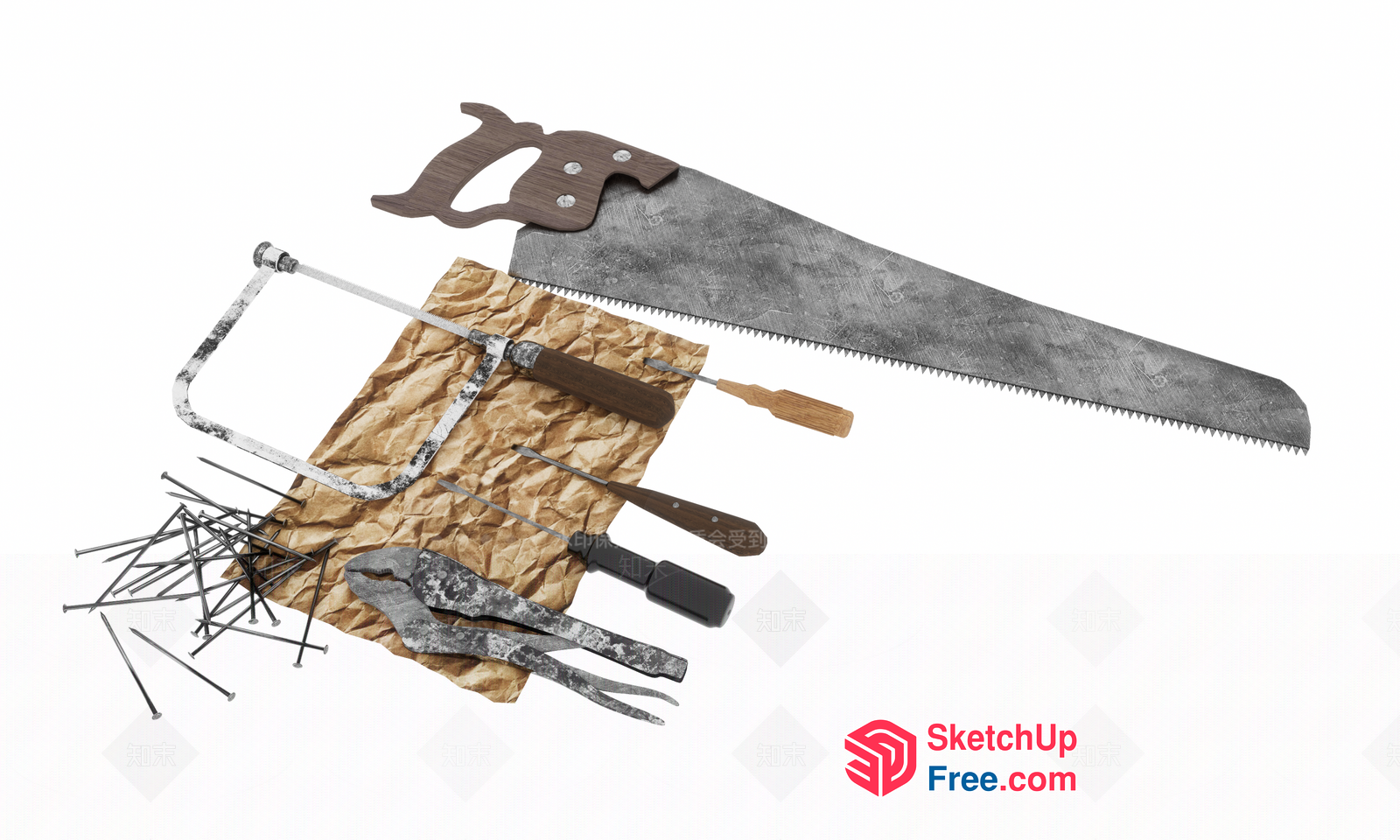 Saw And Tools 3D SketchUp File