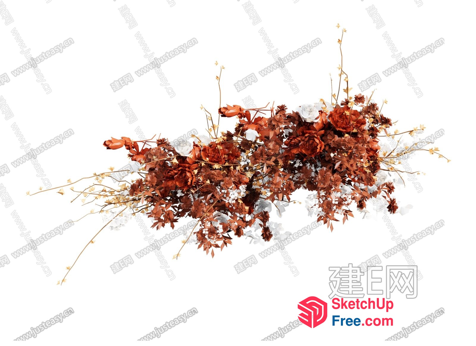 Autumnal Floral Display 3D SketchUp File