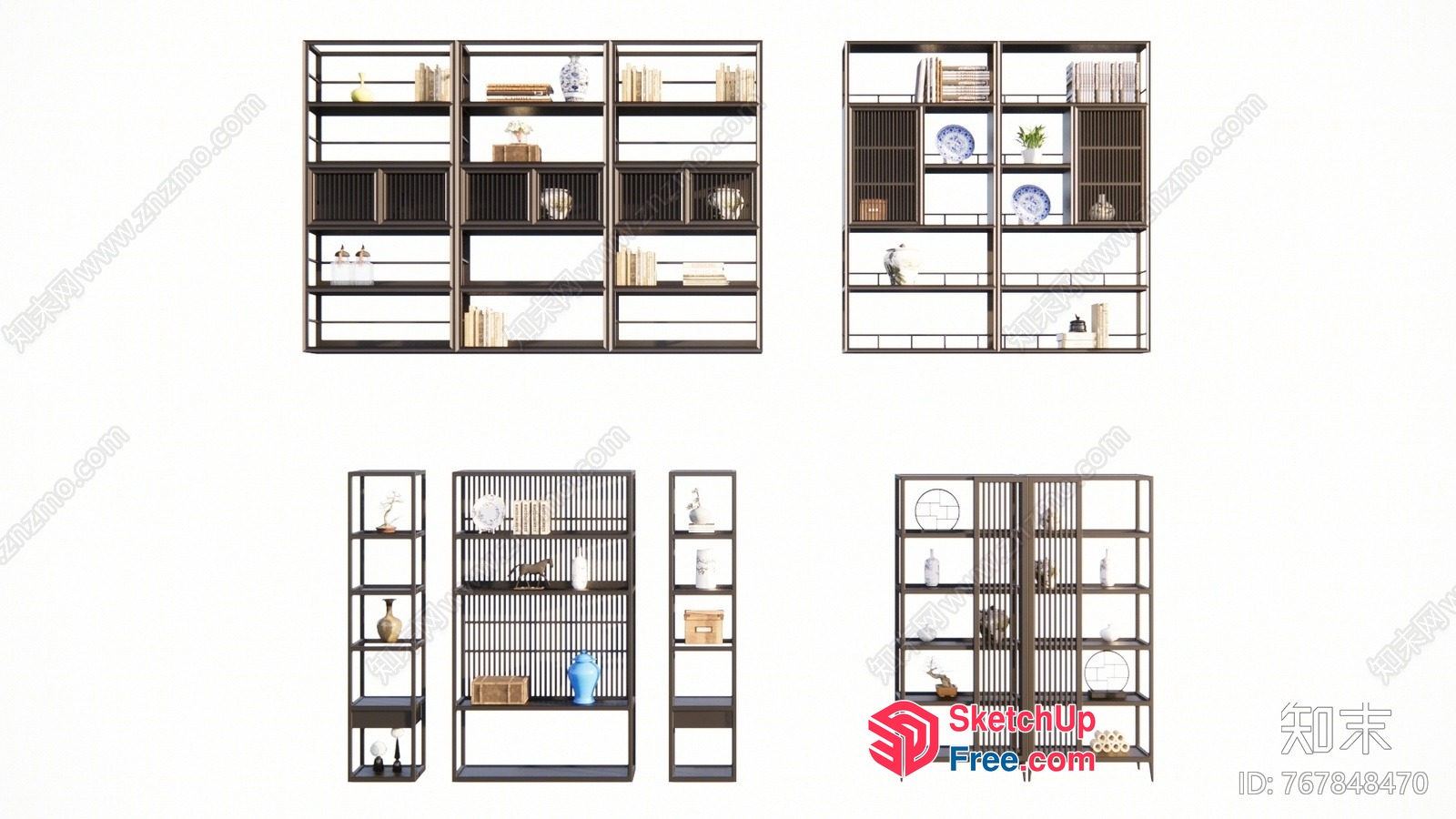 Decorative Shelving Units 3D SketchUp File