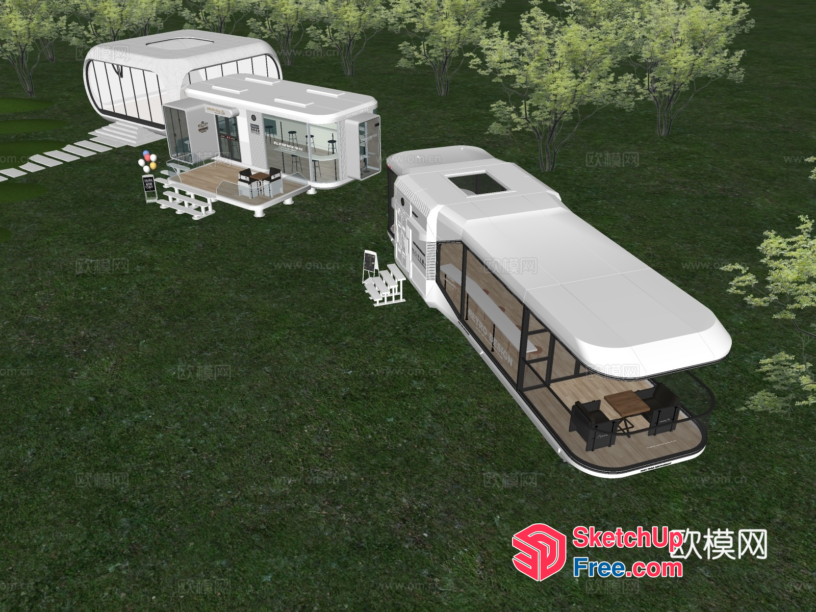 Futuristic Modern Minimalist Home Design 3D SketchUp File