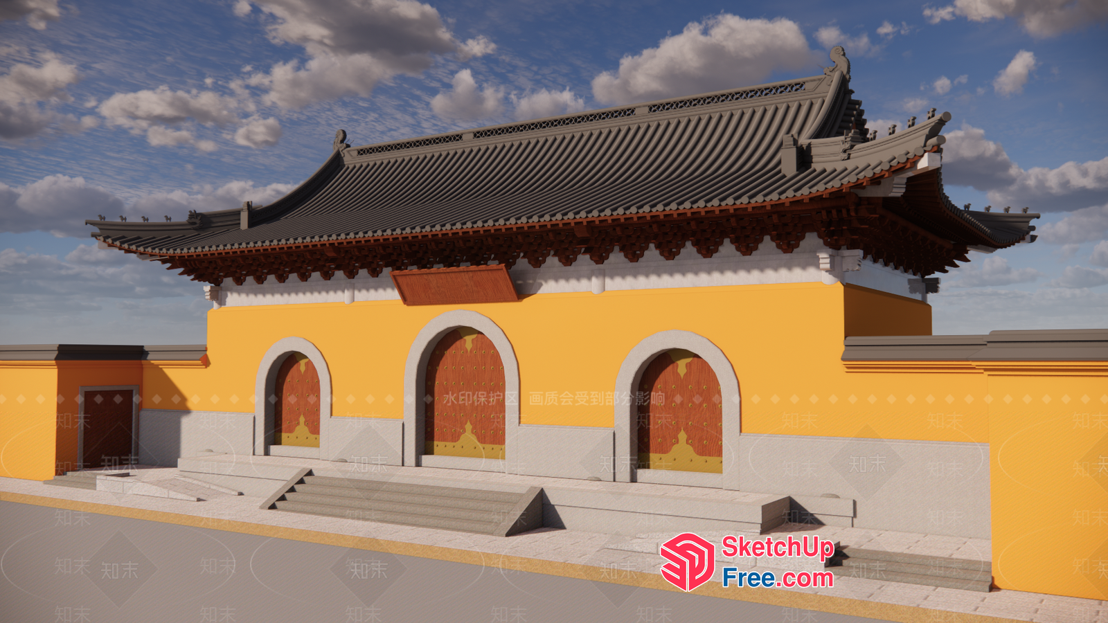 Traditional Asian Architecture 3D SketchUp File
