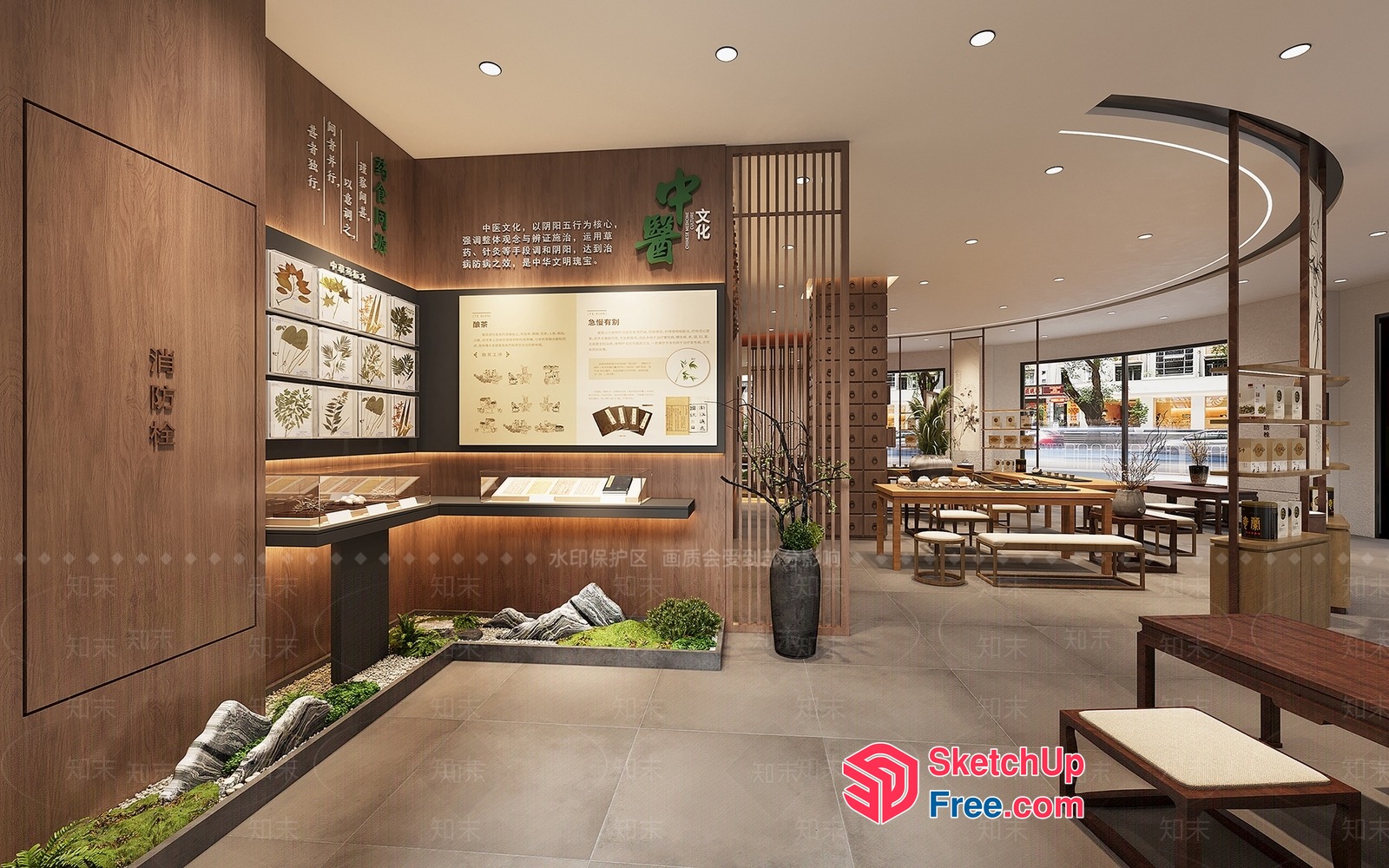 Elegant And Modern Asian-Inspired Interior Design 3D SketchUp File