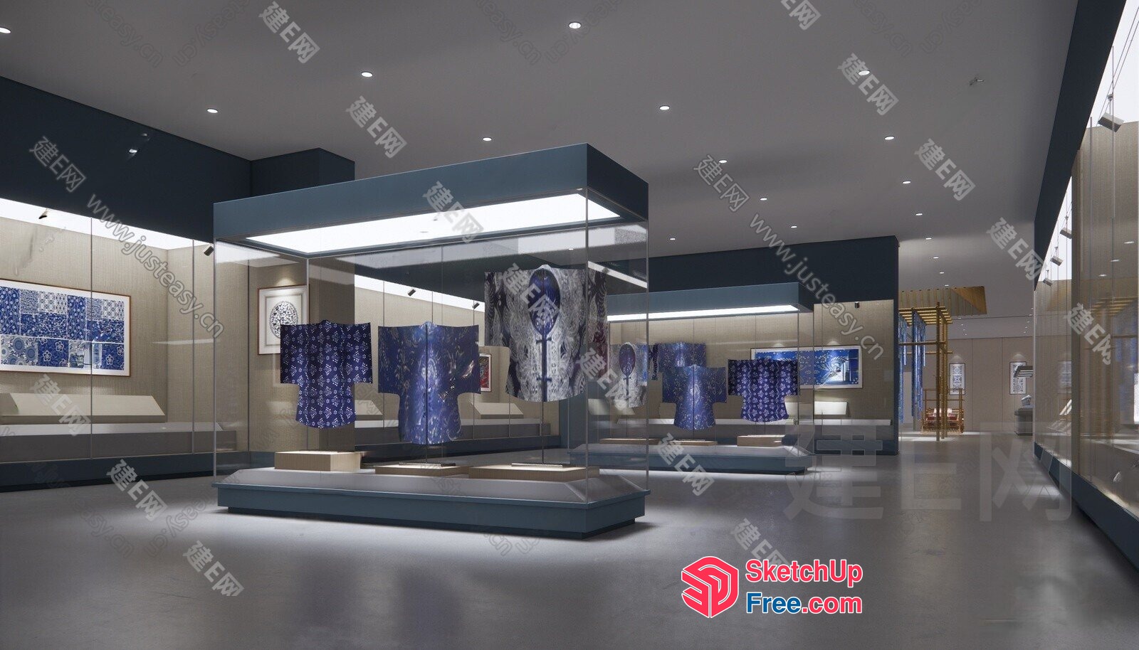 Elegant Modern Art Gallery 3D SketchUp File