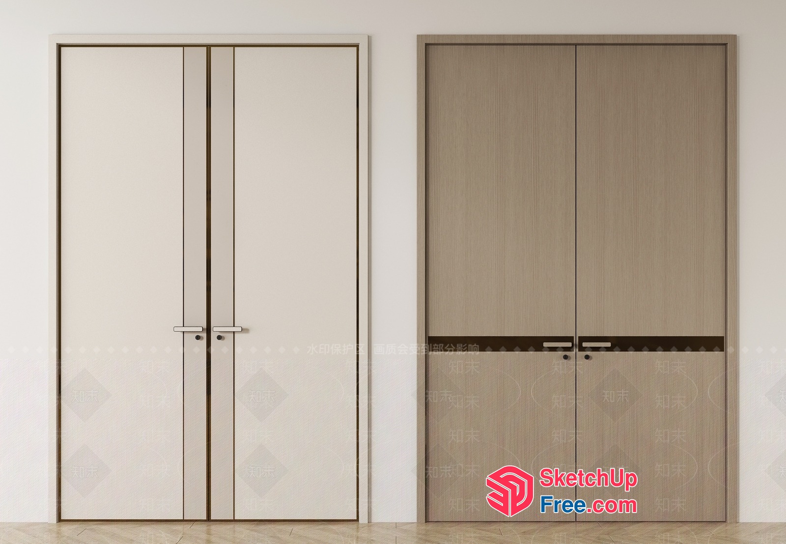 Modern Interior Door And Wardrobe Design 3D SketchUp File