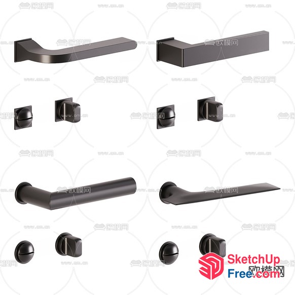 Modern Hardware Set 3D SketchUp File