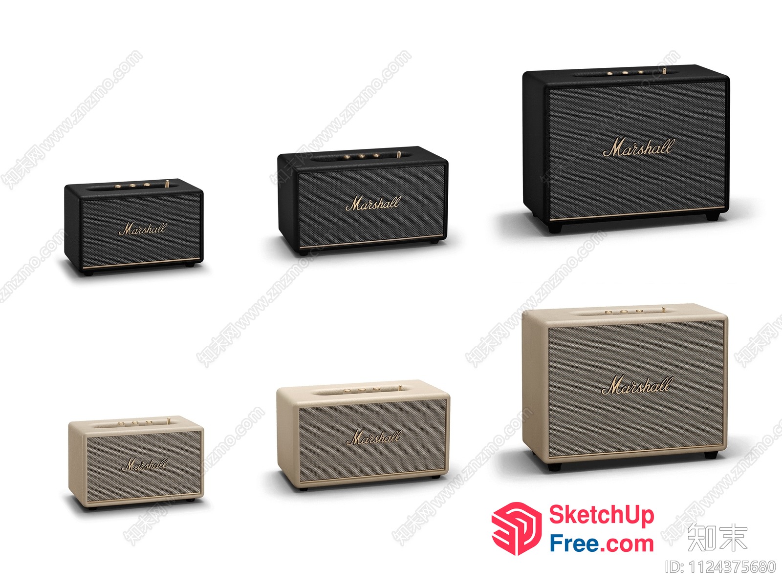Marshall Speaker Collection 3D SketchUp File