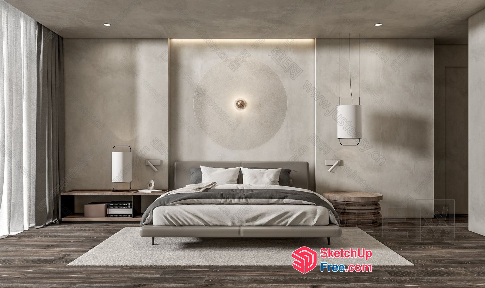 Minimalist Modern Bedroom Interior 3D SketchUp File