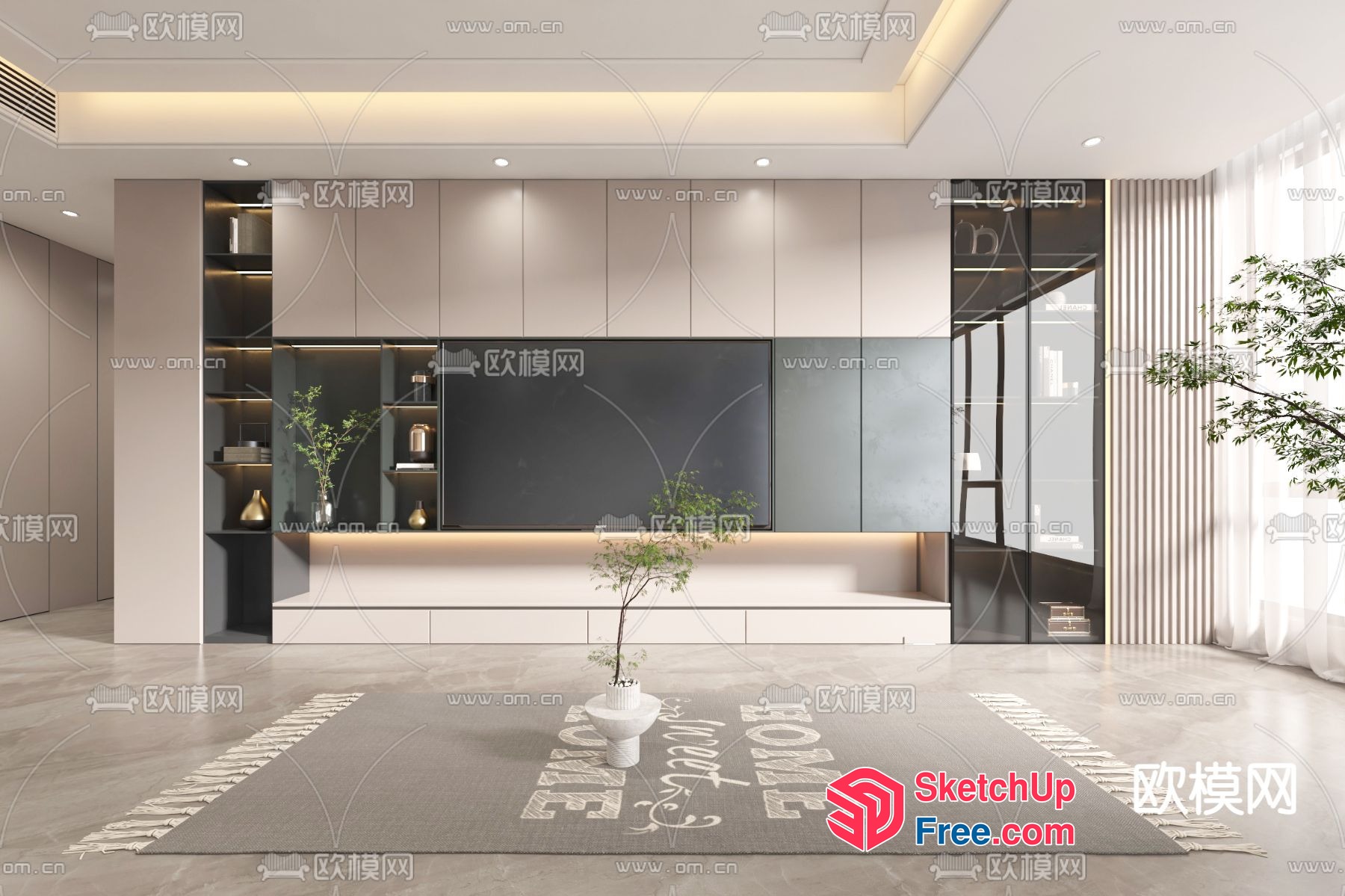 Modern Minimalist Interior 3D SketchUp File