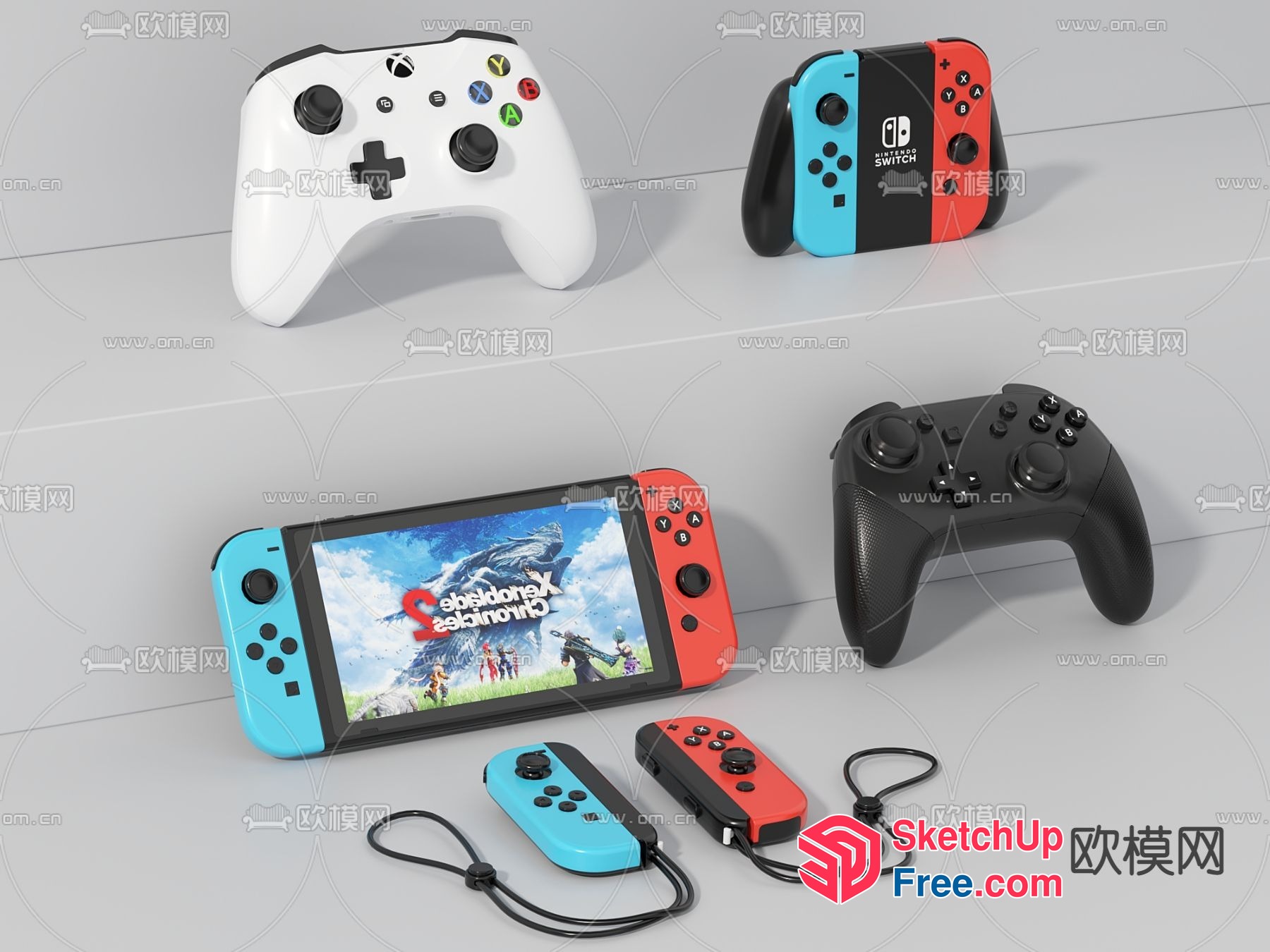 Gaming Controllers And Accessories 3D SketchUp File