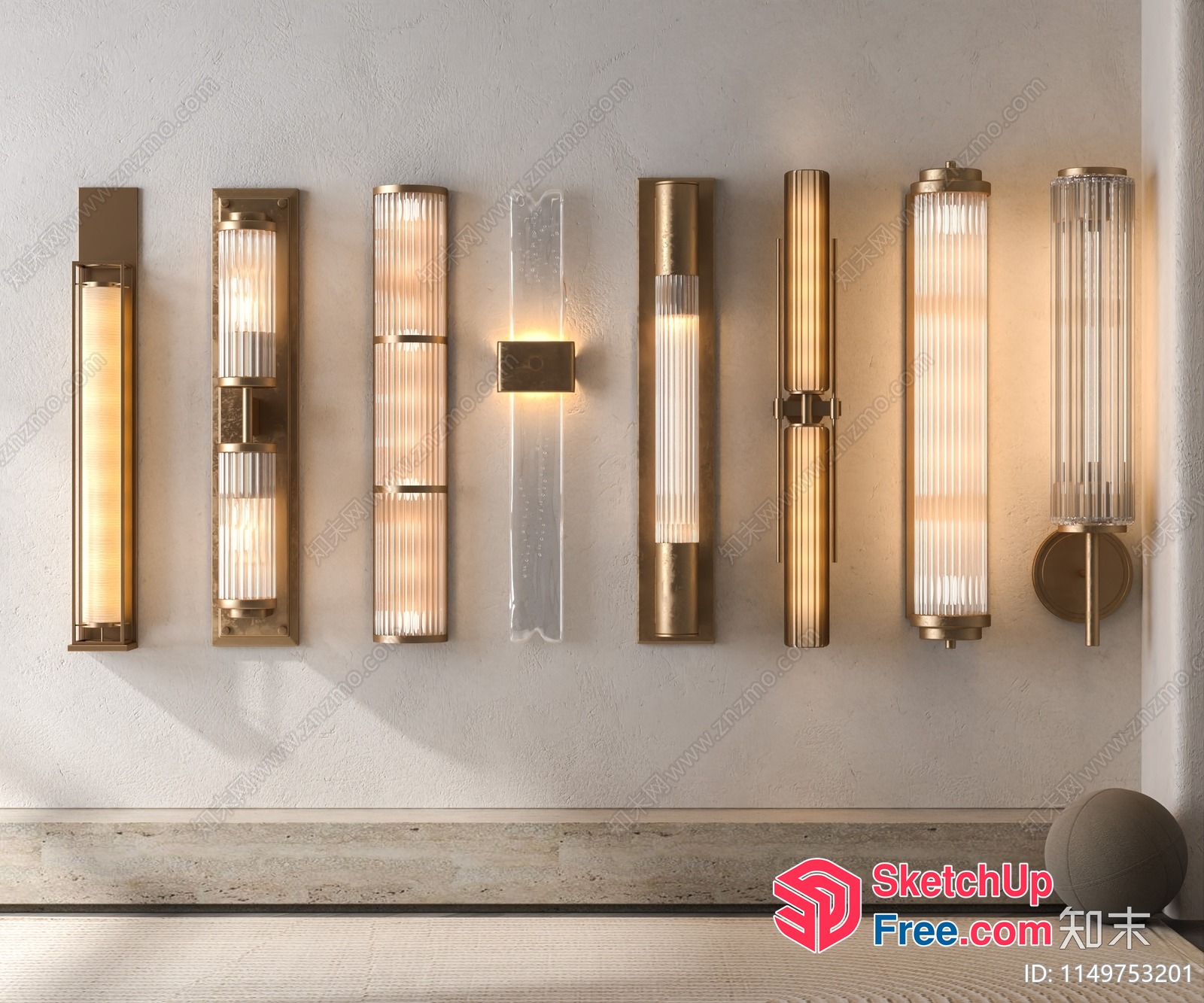 Modern Wall Lighting Collection 3D SketchUp File