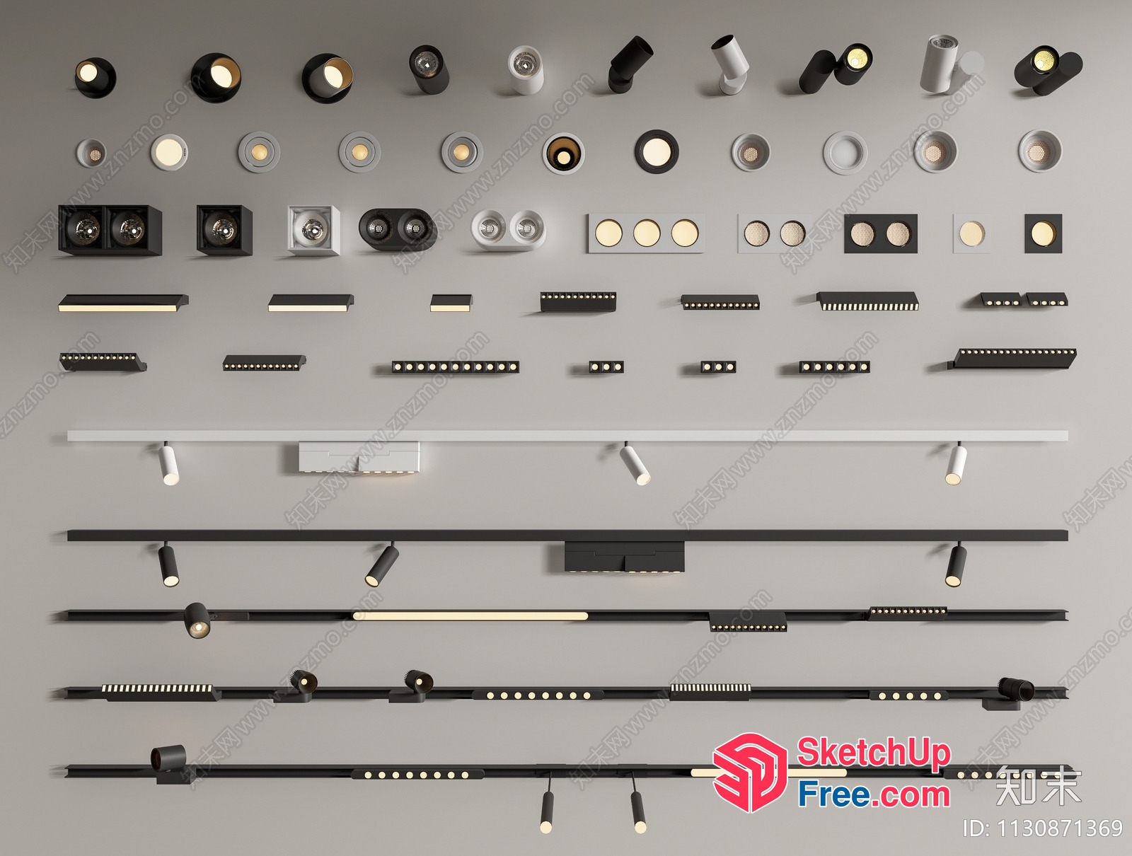Track Lighting Options 3D SketchUp File
