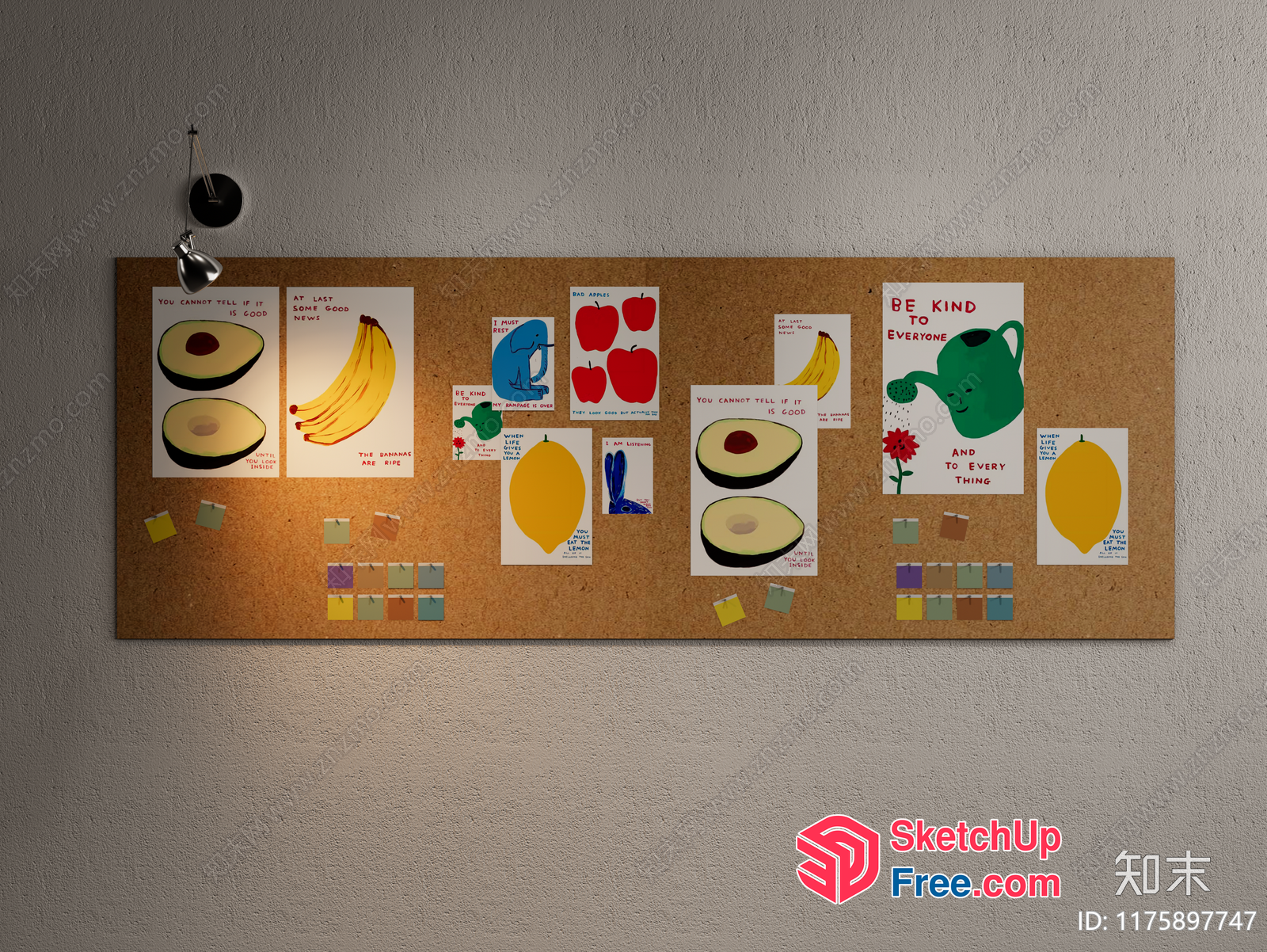Inspirational Fruit And Vegetable Illustrations 3D SketchUp File