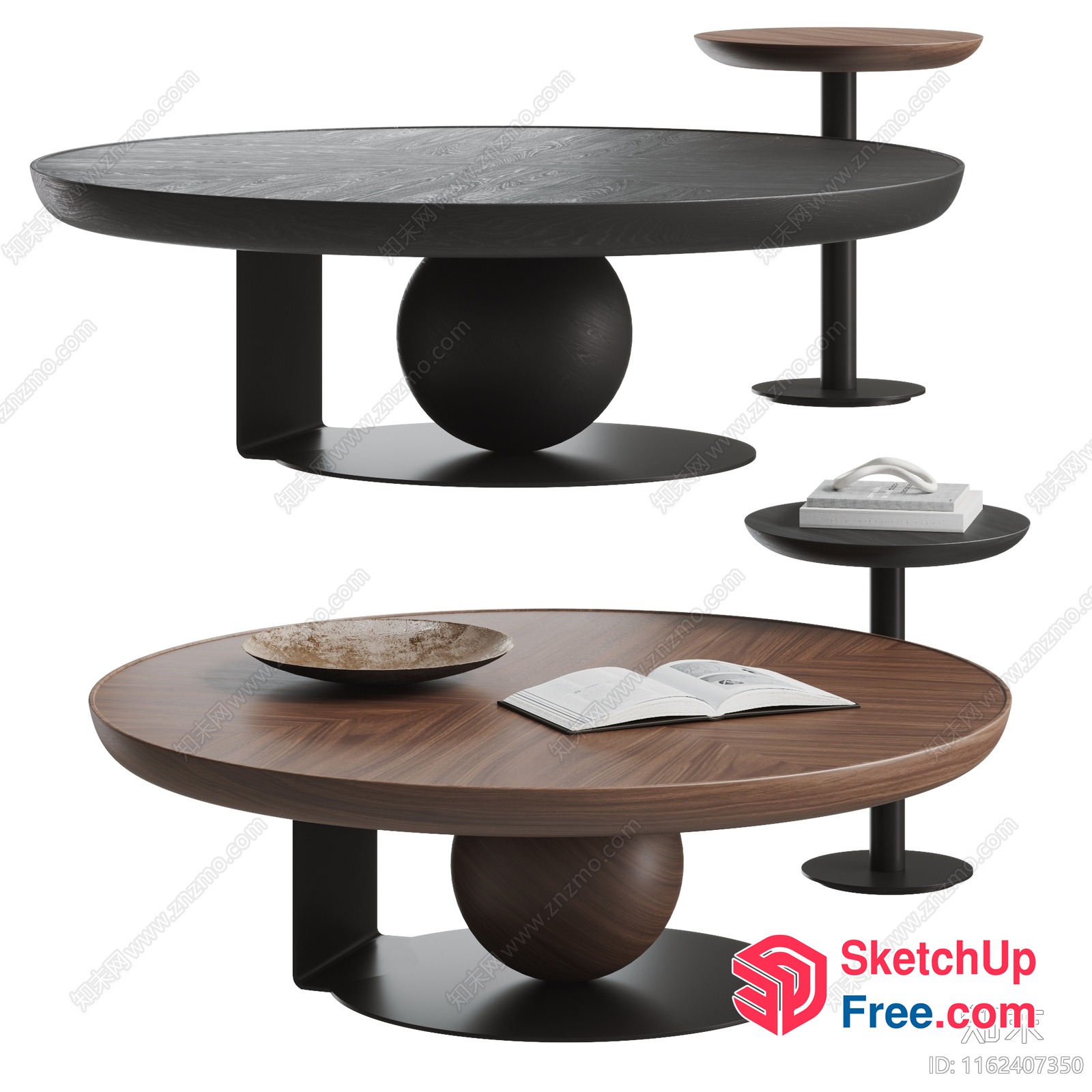 Modern Staircase And Coffee Table Set 3D SketchUp File