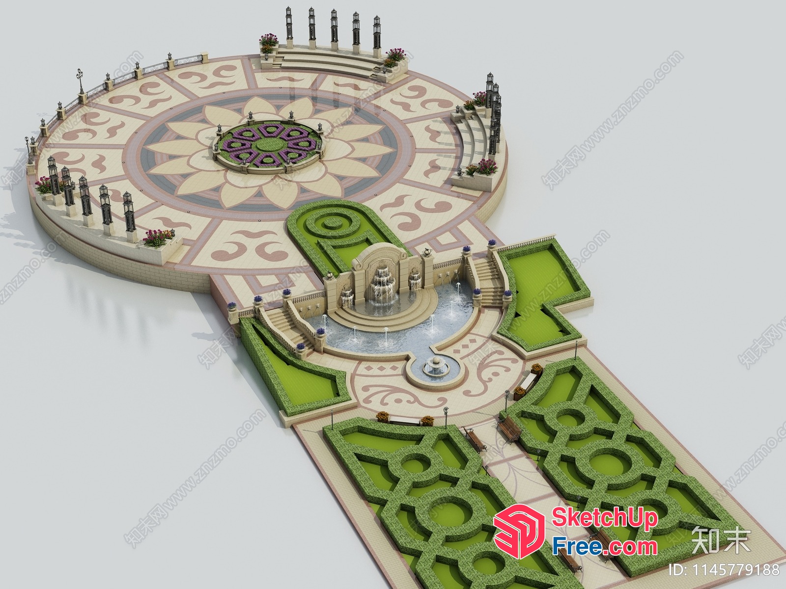 Grand Ornate Garden Pavilion 3D SketchUp File