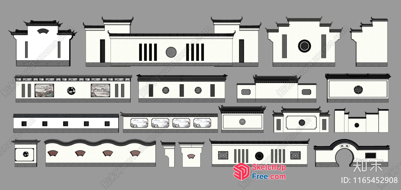 Asian Architectural Elements 3D SketchUp File