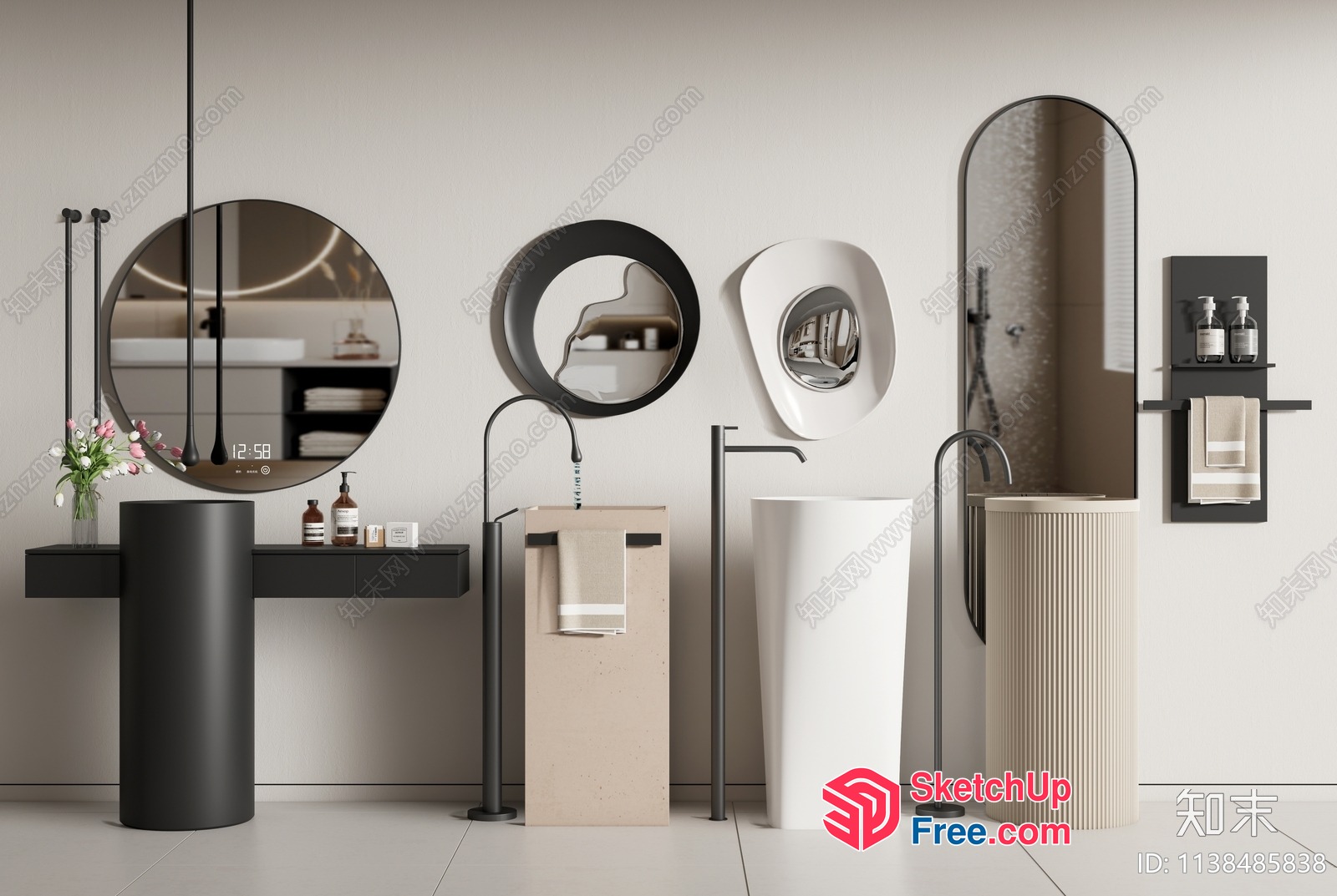 Modern Bathroom Decor With Sleek Fixtures And Minimalist Aesthetics 3D SketchUp File