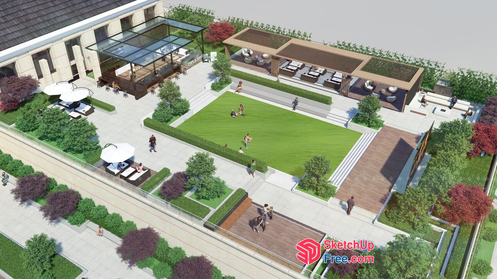 Luxurious Outdoor Living Space 3D SketchUp File