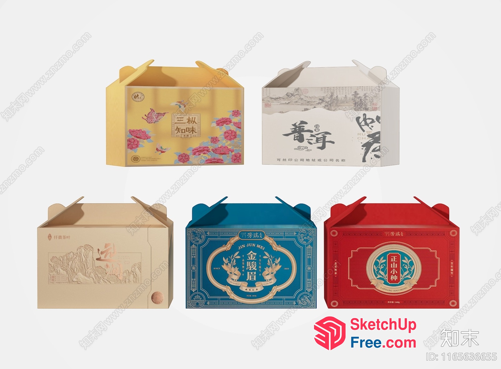 Chinese-Inspired Food Boxes 3D SketchUp File