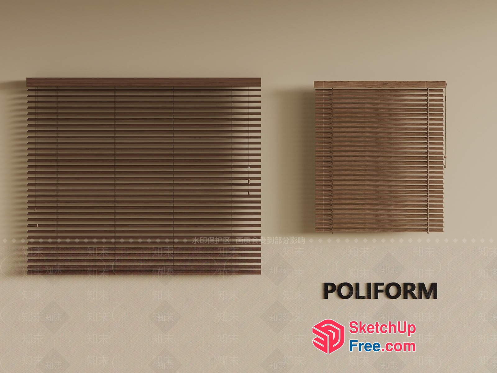 Poliform Window Blinds 3D SketchUp File