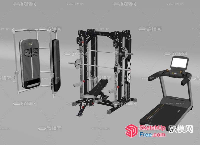 Gym Equipment Set 3D SketchUp File