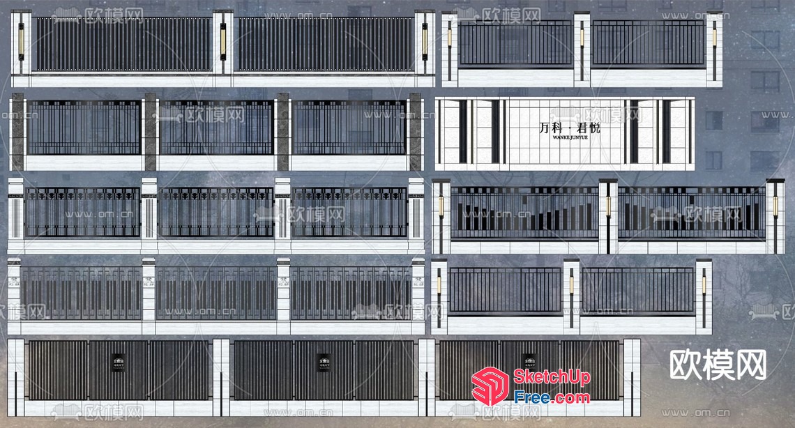Modern Balcony Railing Design 3D SketchUp File