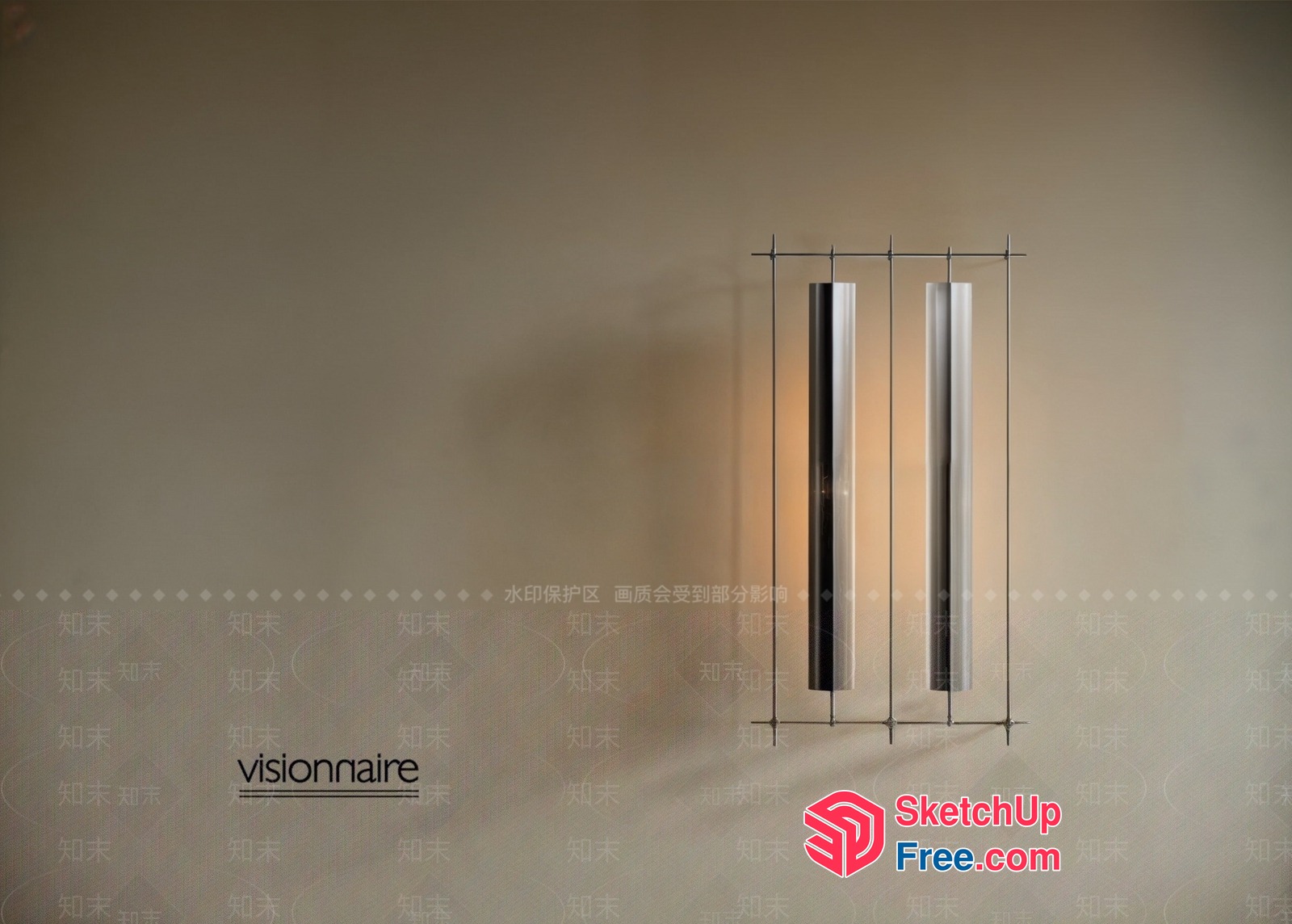 Visionnaire Minimalist Style Living Room 3D SketchUp File