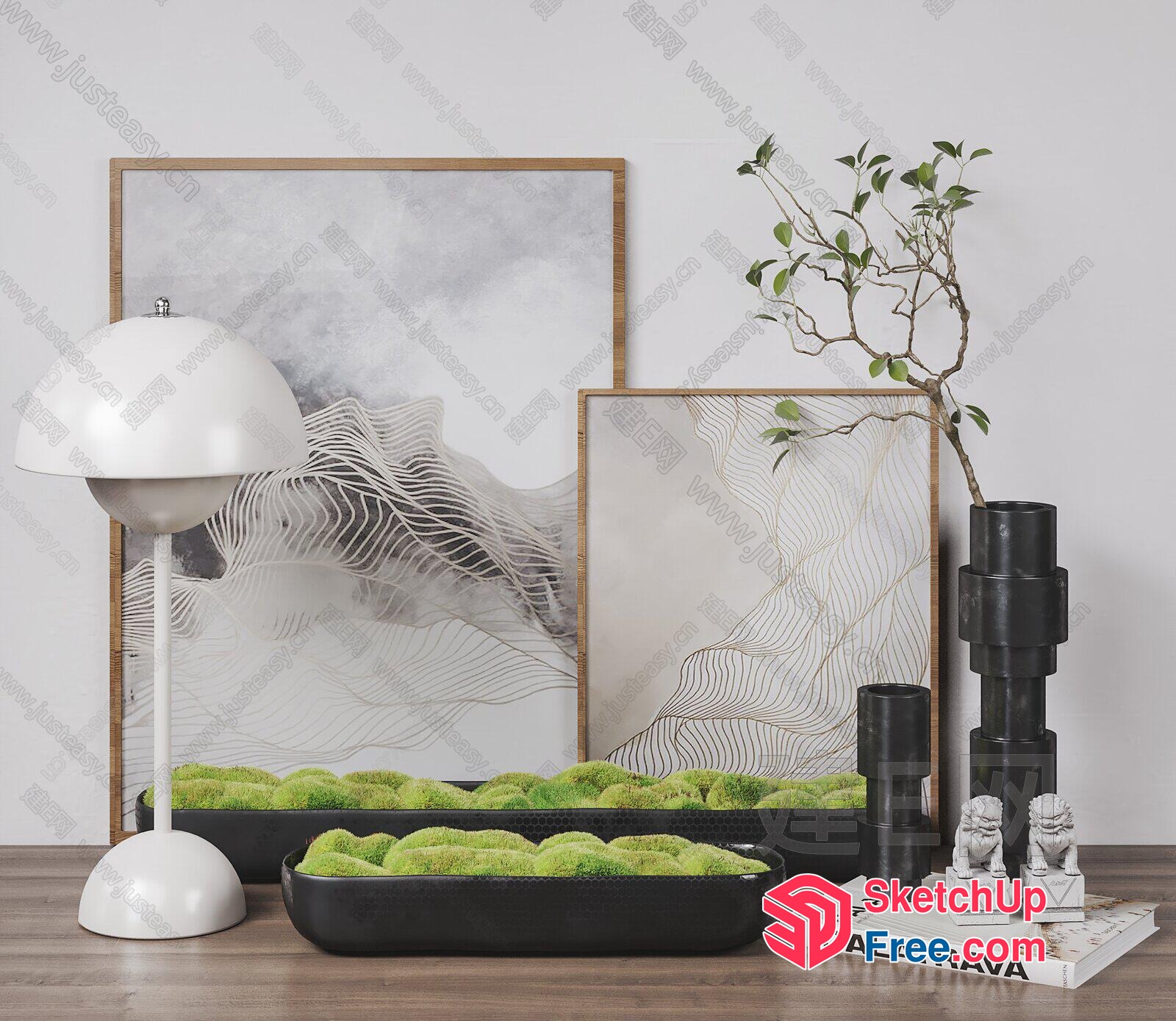 Modern Minimalist Home Decor Collection 3D SketchUp File