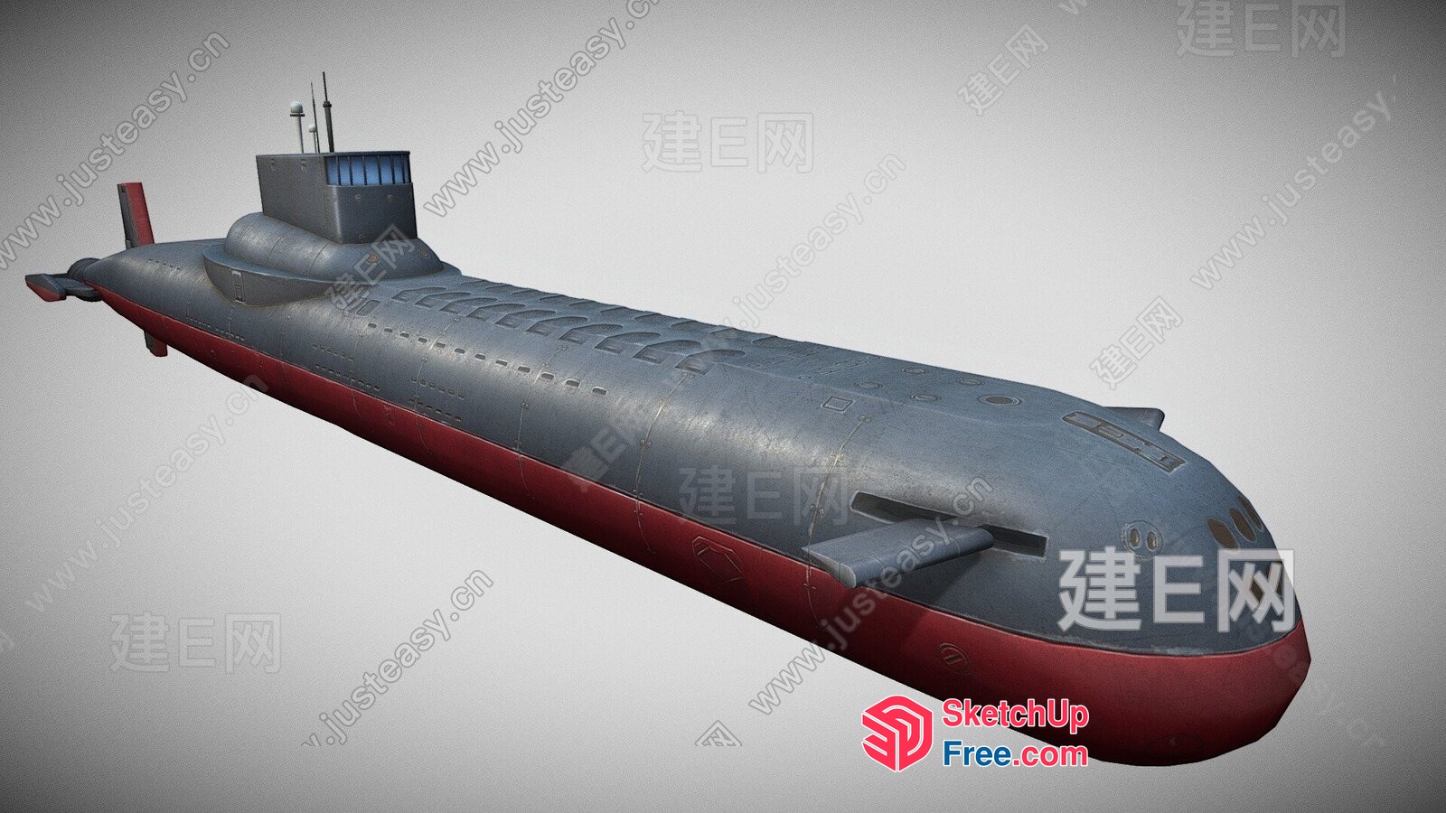 Submarine Vessel 3D SketchUp File