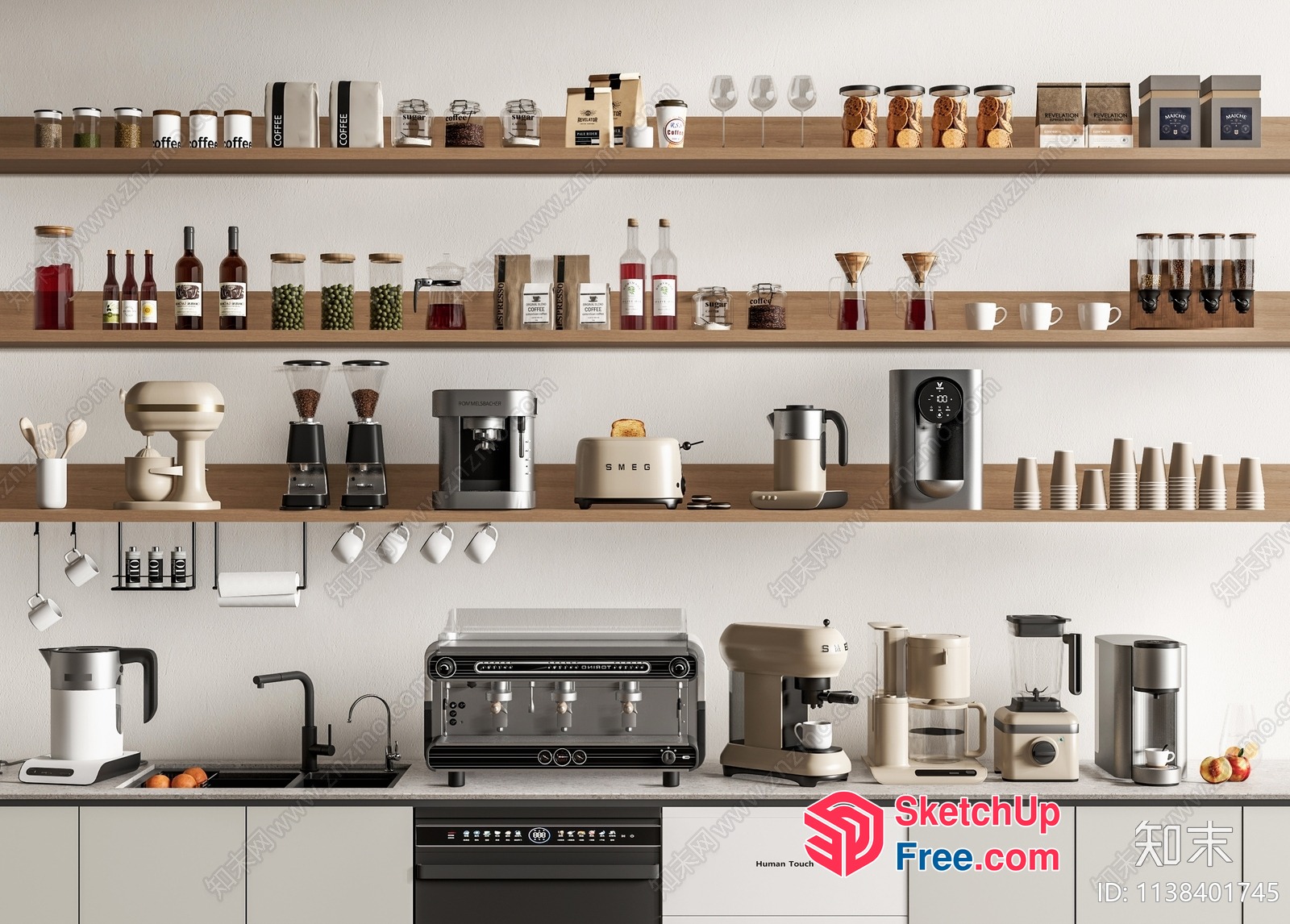 Modern Kitchen Appliances And Decor 3D SketchUp File