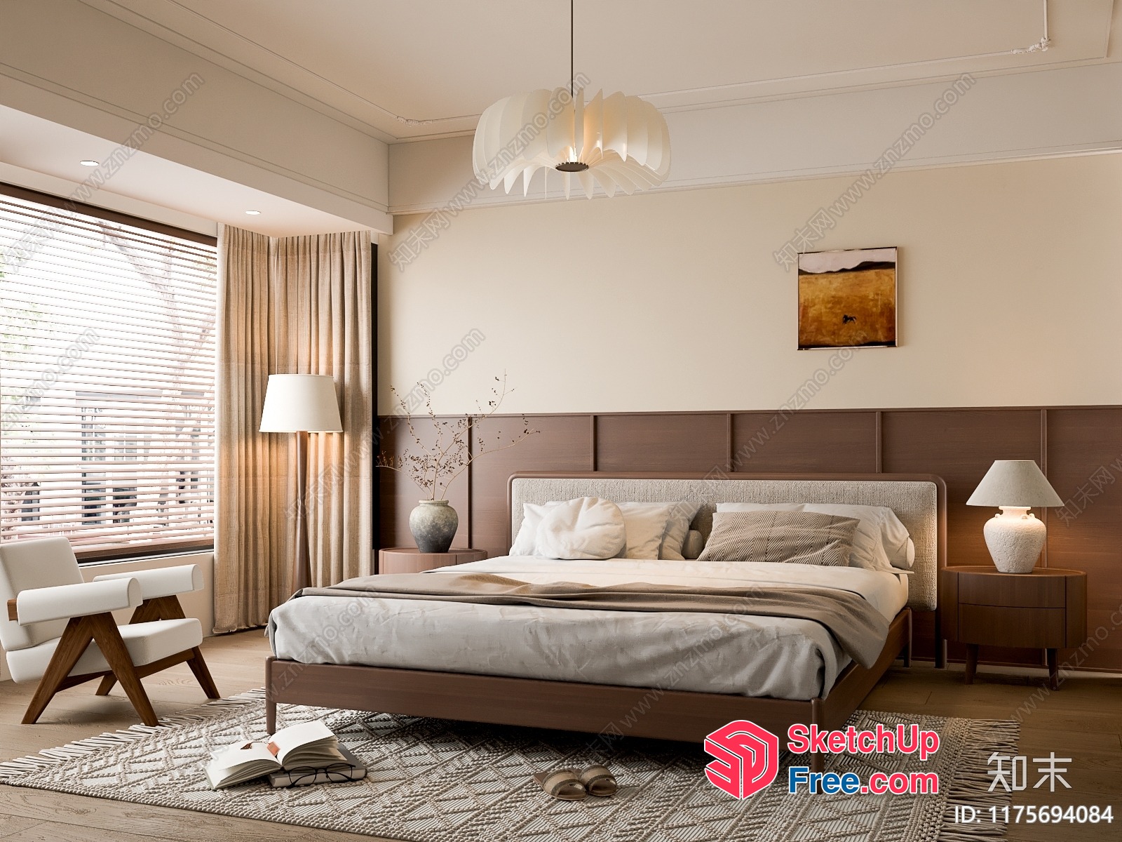 Elegant And Comfortable Bedroom Interior 3D SketchUp File