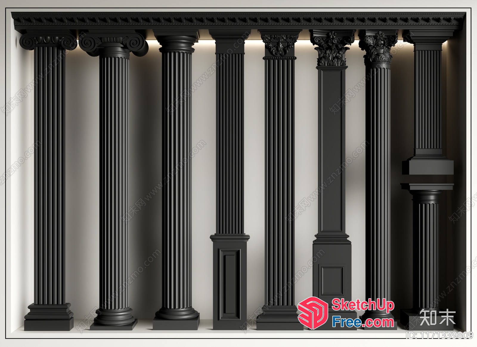 Classic Pillar Collection 3D SketchUp File