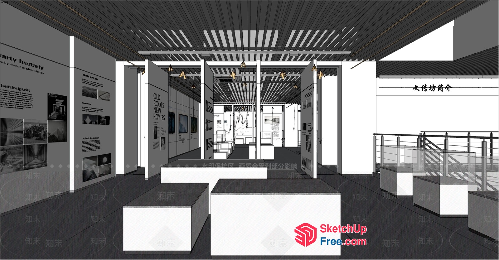 Modern Minimalist Black And White Interior 3D SketchUp File