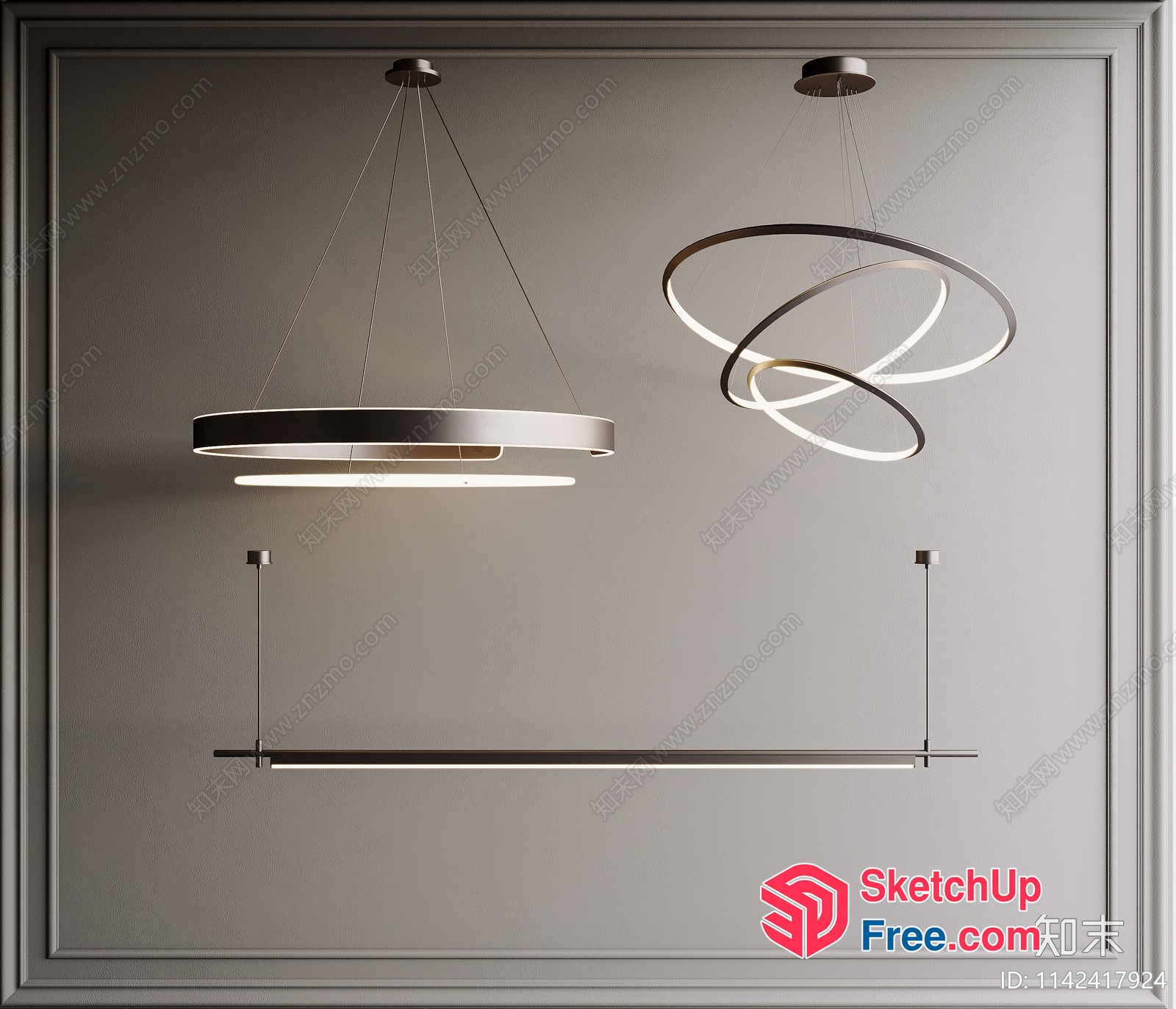 Suspended Lighting Fixtures 3D SketchUp File
