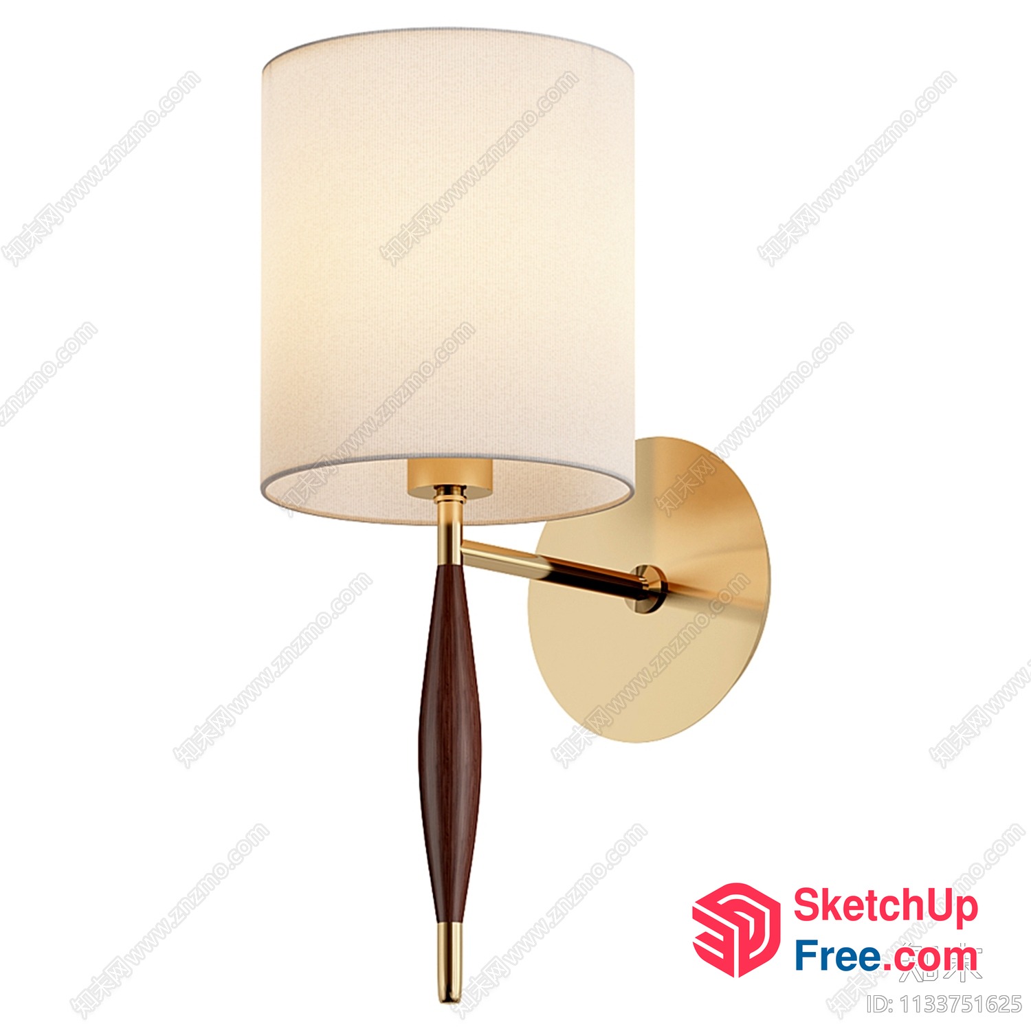 Modern Lamp With Elegant Shade And Sleek Metal Arm 3D SketchUp File