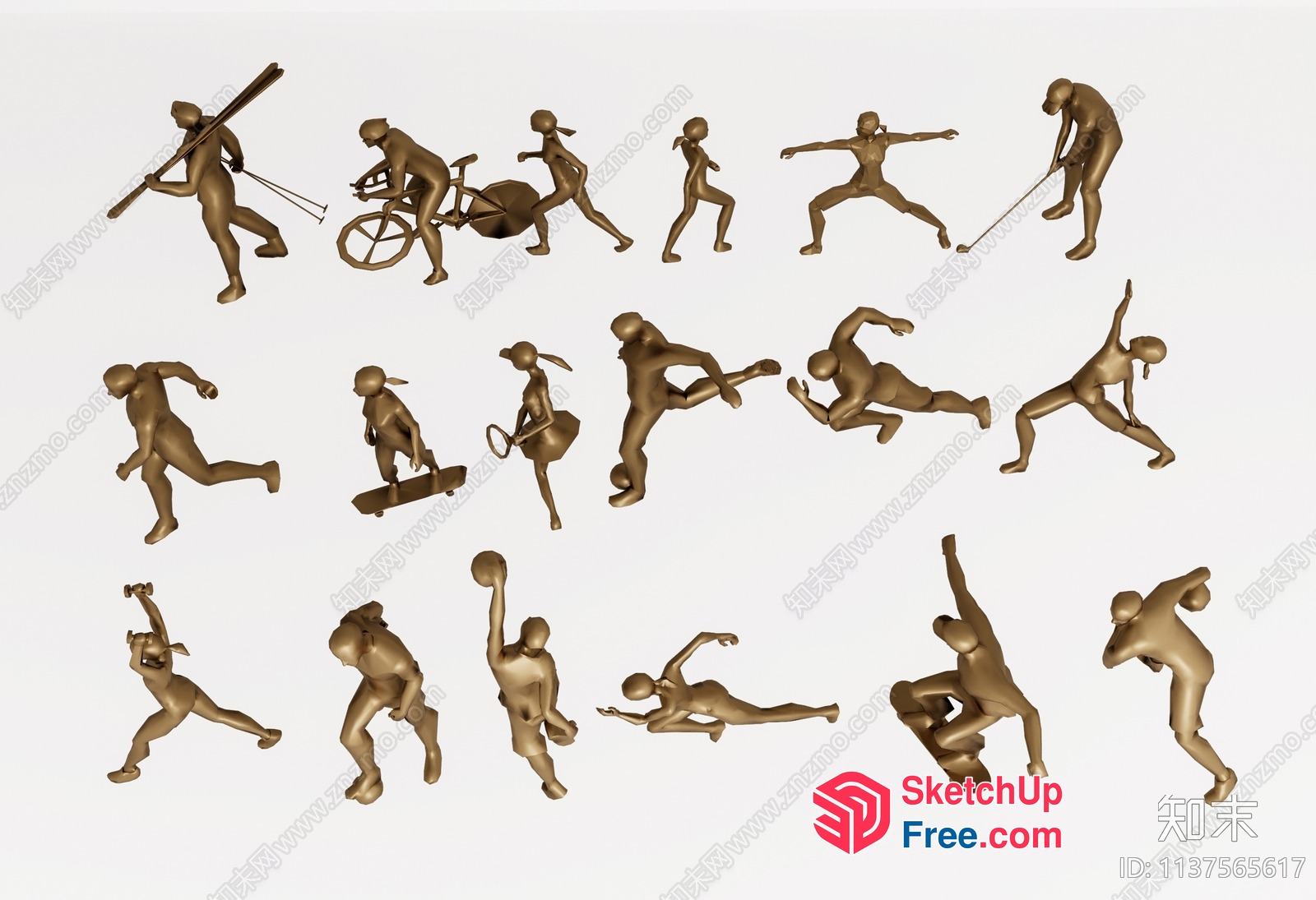 Gold Figure Collection 3D SketchUp File
